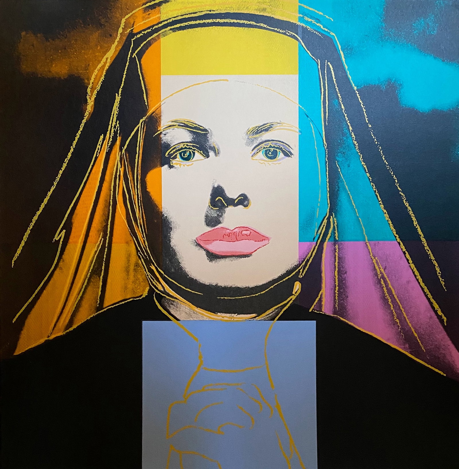 Andy Warhol (American 1928-1987) Screenprint Ingrid Bergman (Nun) 1983 Serigraph (1 of 1)