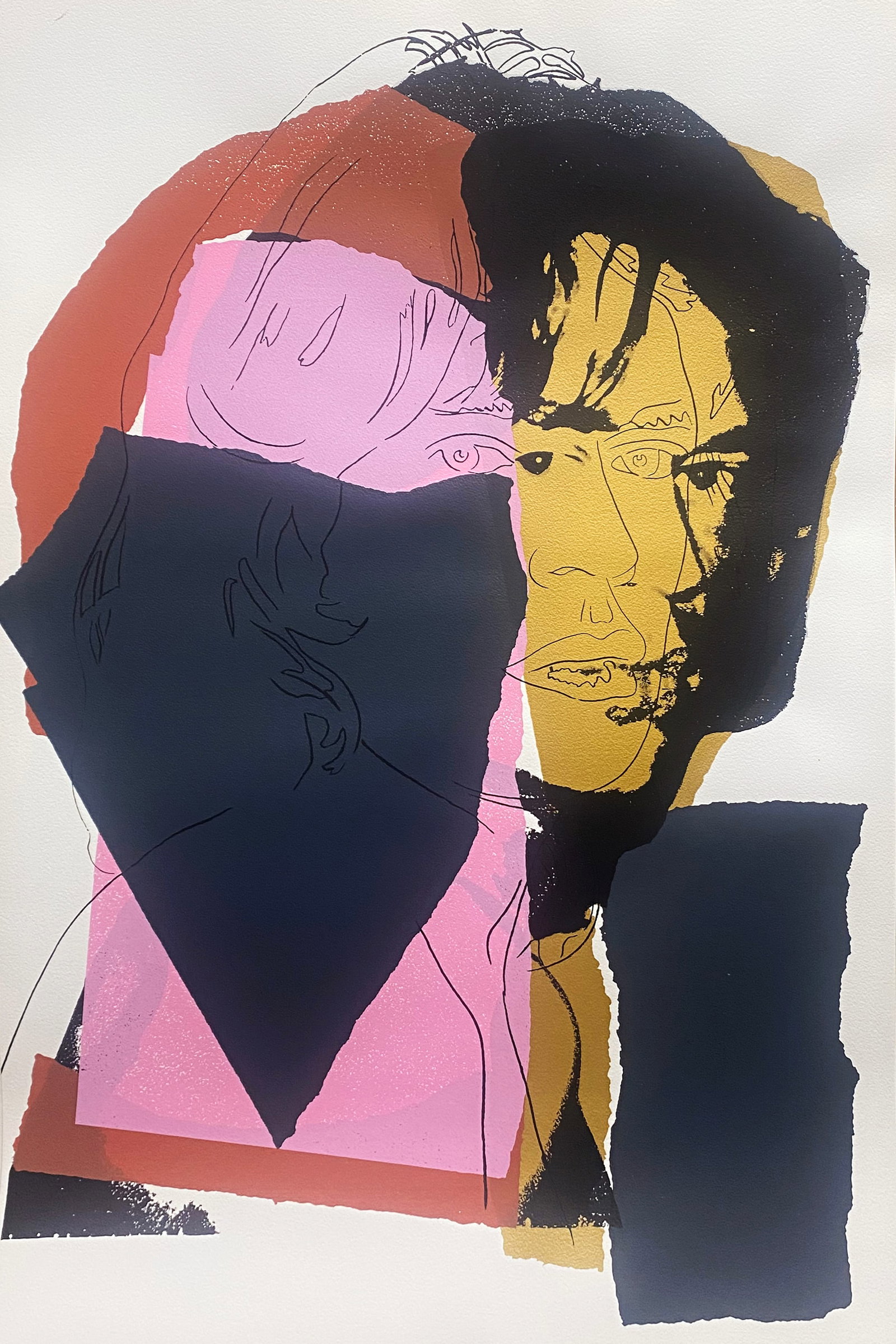 Andy Warhol (American 1928-1987) Mick Jagger Screen print on Arches 1975 Serigraph: Andy Warhol (American 1928-1987) Andy Warhol Mick Jagger Serigraph Screen print on D'Arches Watercolor (Rough). 1975. Andy Warhol working trial proof made outside the regular edition during the proces