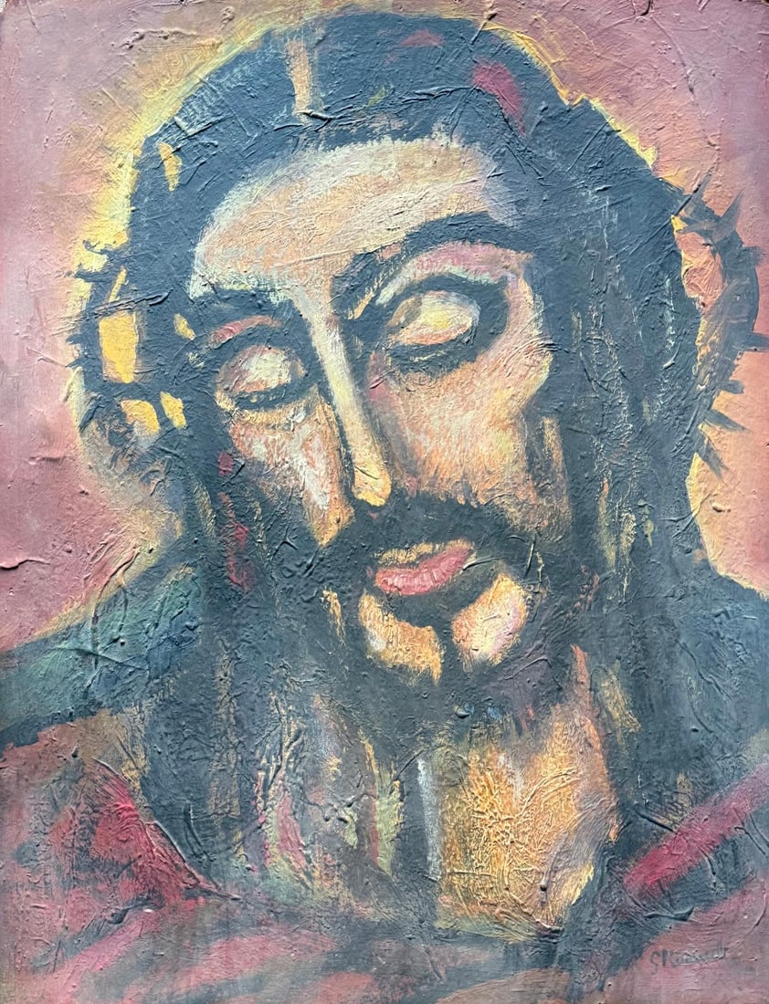 Georges Rouault (French 1871-1958) Oil painting on board Jesús: Georges Roault (French 1871-1958) Oil painting on board in the manner of George ROUAULT Title: JesusMeasures: 60 x 49 cmEstado de conservación: Buen estado.Fecha de ejecución: Década del 50Provenan