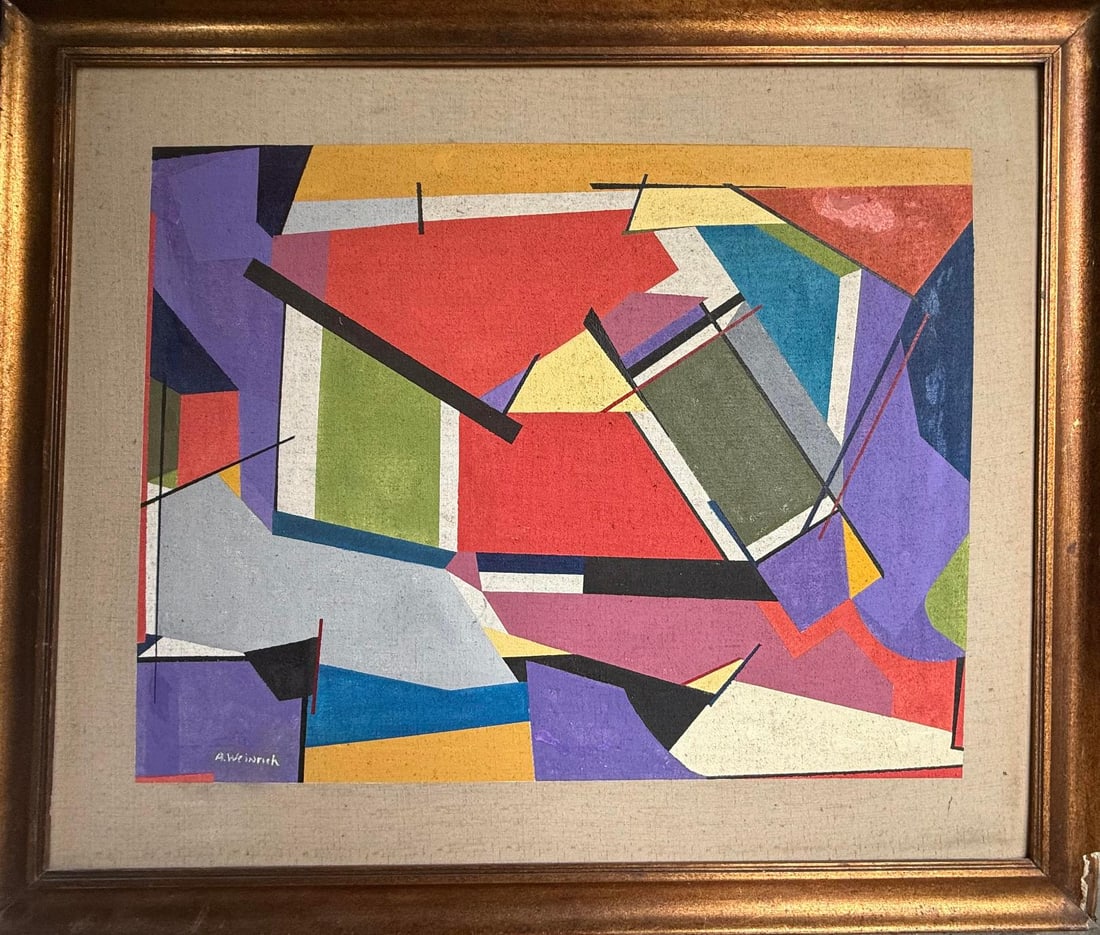 Agnes Weinrich (American, (1873-1946) Composition abstract oil painting on canvas: Artist: Agnes Weinrich (American, 1873-1946)Composition abstract Technique: oil painting on canvasMeasurements: 81x89 cm Art Artwork Artist.