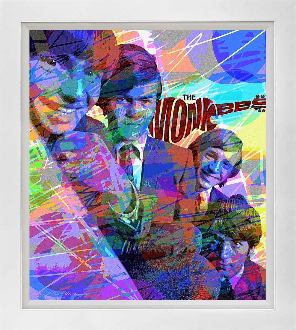 David Lloyd Glover (American 1949) The Monkees Limited Edition on canvas David Lloyd Glover: The Monkees Limited Edition on canvas David Lloyd Glover (American 1949)Monkees Limited Edition on canvas by David Lloyd Glover. Hand signed by the artist. On canvas. Approx image size 18x24 inches. C