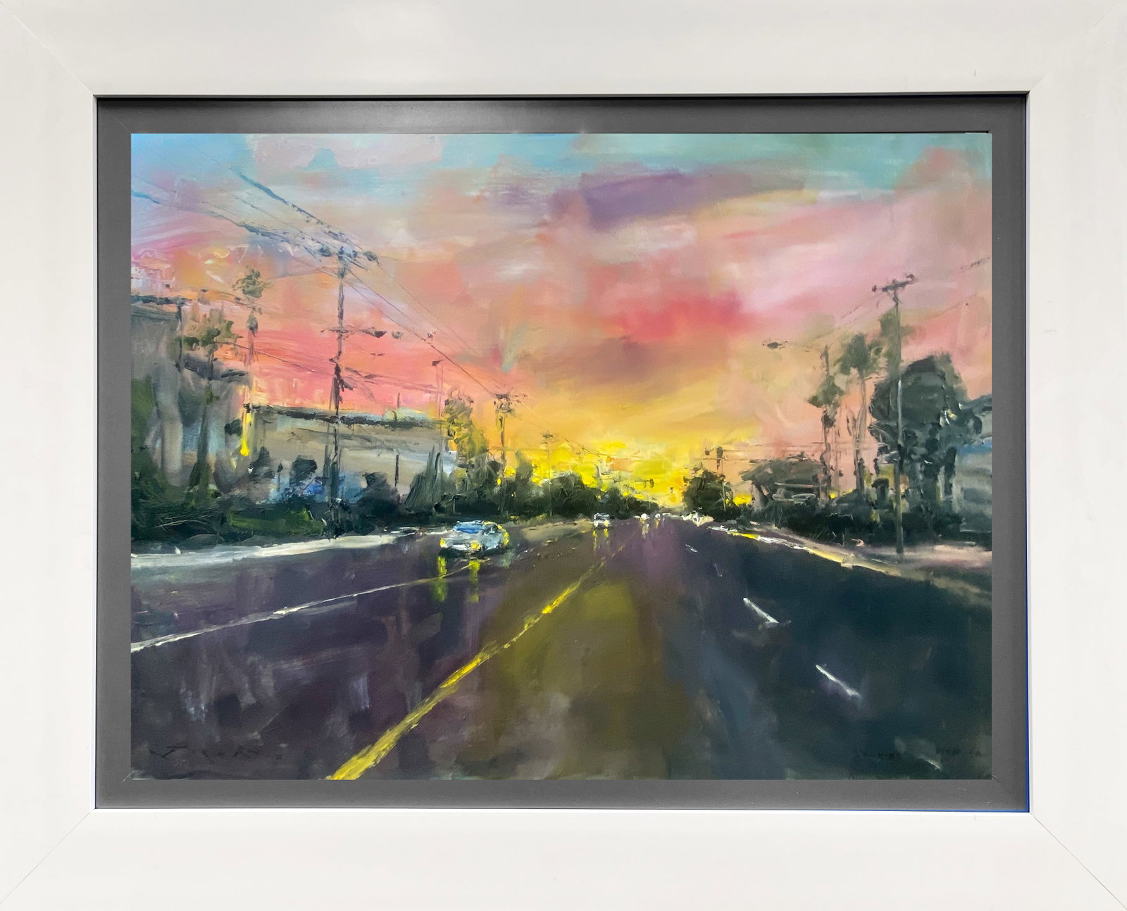 Jorn Fox (American 1954) Original Painting on canvas: Original Painting on canvas by Jorn Fox (American 1954) Hand signed by the artist. On canvas. Approx 40x30 inches image size. Custom framed and includes certificate. This work was purchased directly f