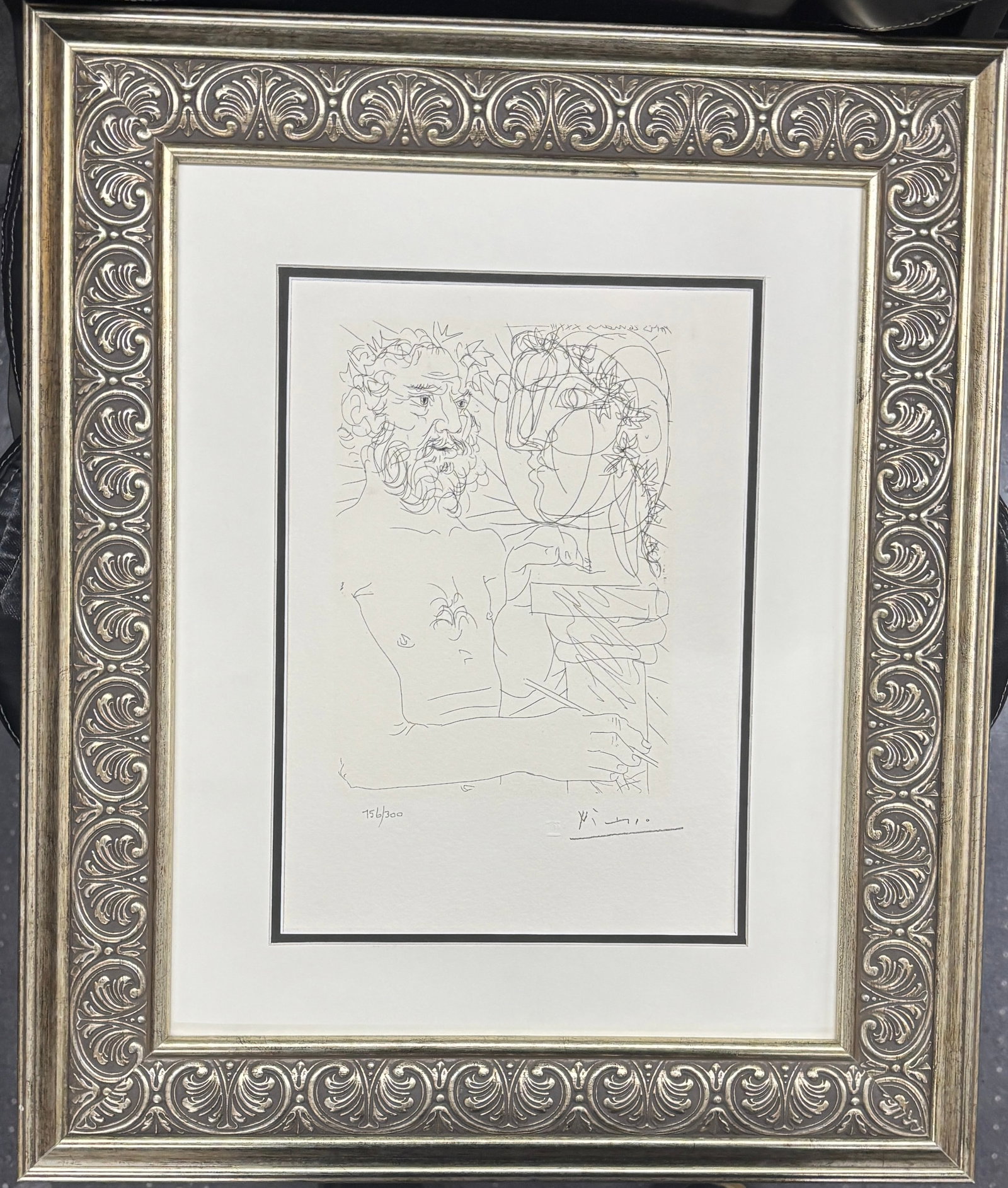Pablo Picasso (Spanish 1881-1973) Lithograph from 1990 Suite Vollard. Authorized by the Picasso: Pablo Picasso (Spanish 1881-1973) Lithograph from 1990 Suite Vollard. Authorized by the Picasso Family. Each piece is numbered from an edition of 300, and includes the museum stamp on the back with th