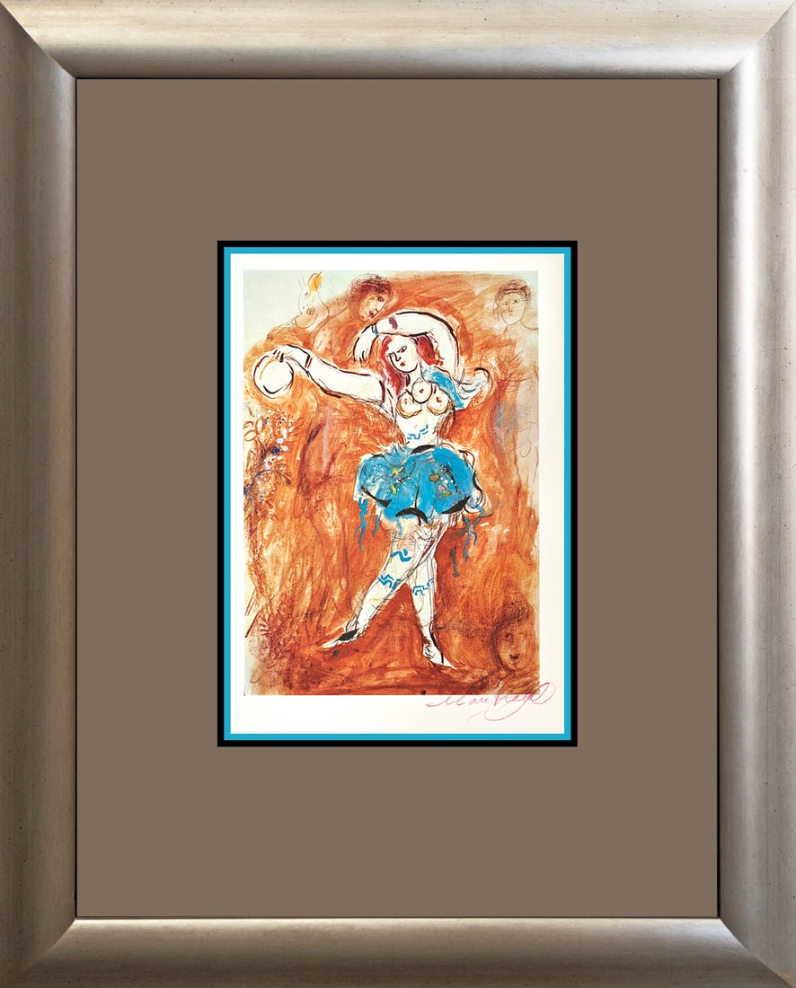 Marc Chagall (Russian-French 1887-1985) Marc Chagall Lithograph: Marc Chagall (Russian-French 1887-1985) Marc Chagall lithograph. Approx 20x24 inches. Professionally framed. Includes certificate of authenticity. Art Artwork Artist.