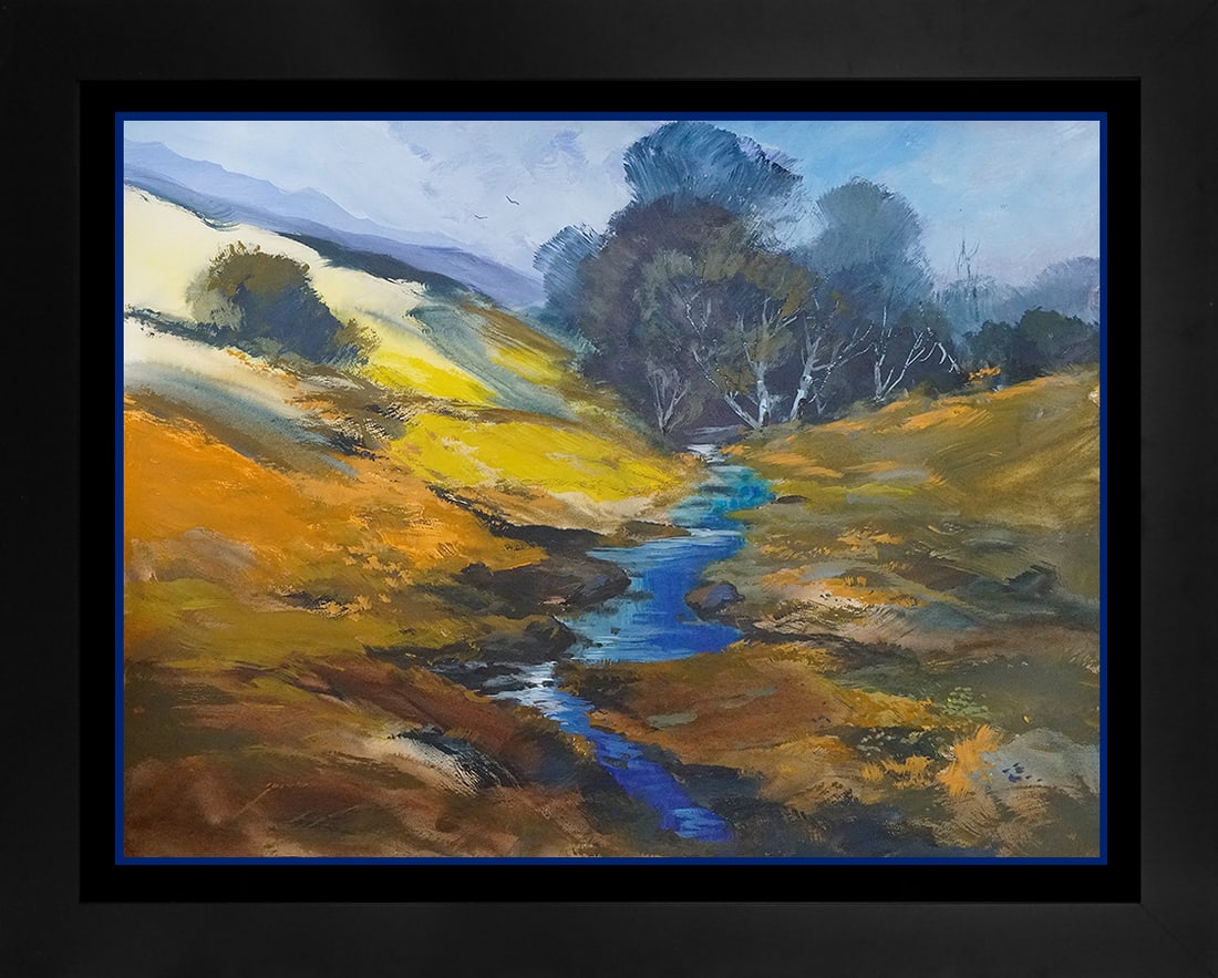 Michael Schofield (American 1947) Landscape watercolor original painting (1 of 1)