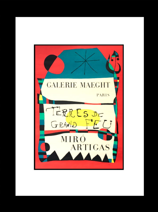 Joan Miro (Spanish 1893-1983) Color Plate Lithograph after Miro: Joan Miro (Spanish 1893-1983) Lithograph. Approx size 24x20 inches. Custom framed. Includes Certificate of Authenticity. Art Artwork Artist.