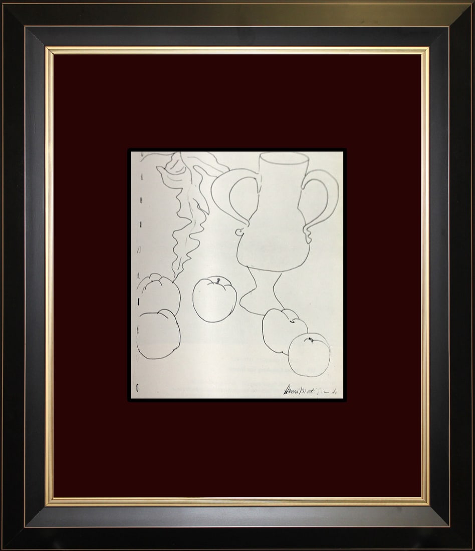Henri Matisse (French 1869-1954) Original Verve Lithograph over 75 years old: Henri Matisse (French 1869-1954) Original Verve Lithograph over 75 years oldHenri Matisse Original Verve Lithograph over 75 years old. Includes certificate of authenticity. Custom framed. Approx 18x22