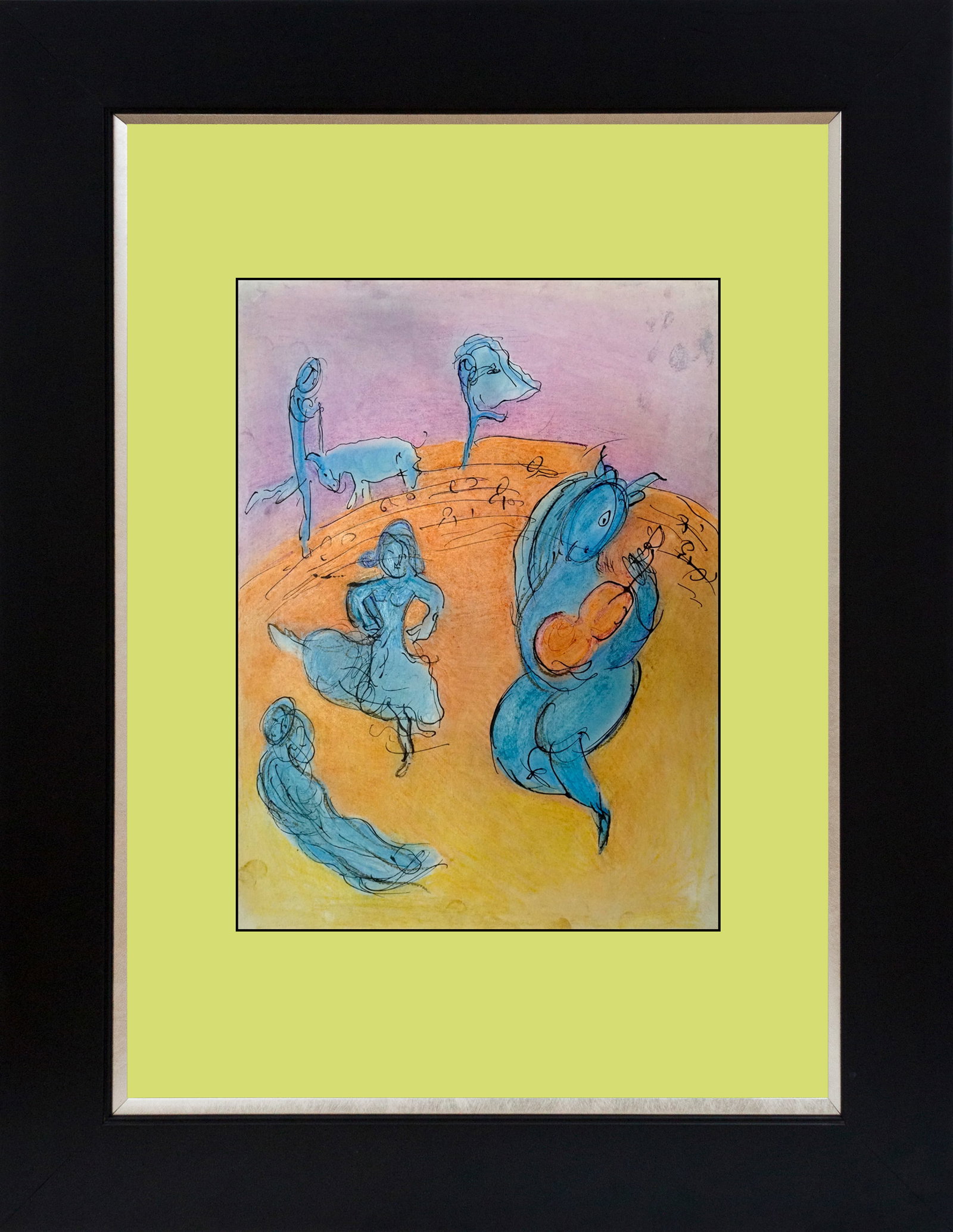Marc Chagall (Russian-French 1887-1985 Marc Chagall (Russian-French 1887-1985 Marc Chagall: Marc Chagall (Russian-French 1887-1985 Marc Chagall Lithograph from 1968 Approx 24x20 inches Custom framed Includes certificate. Art Artwork Artist.