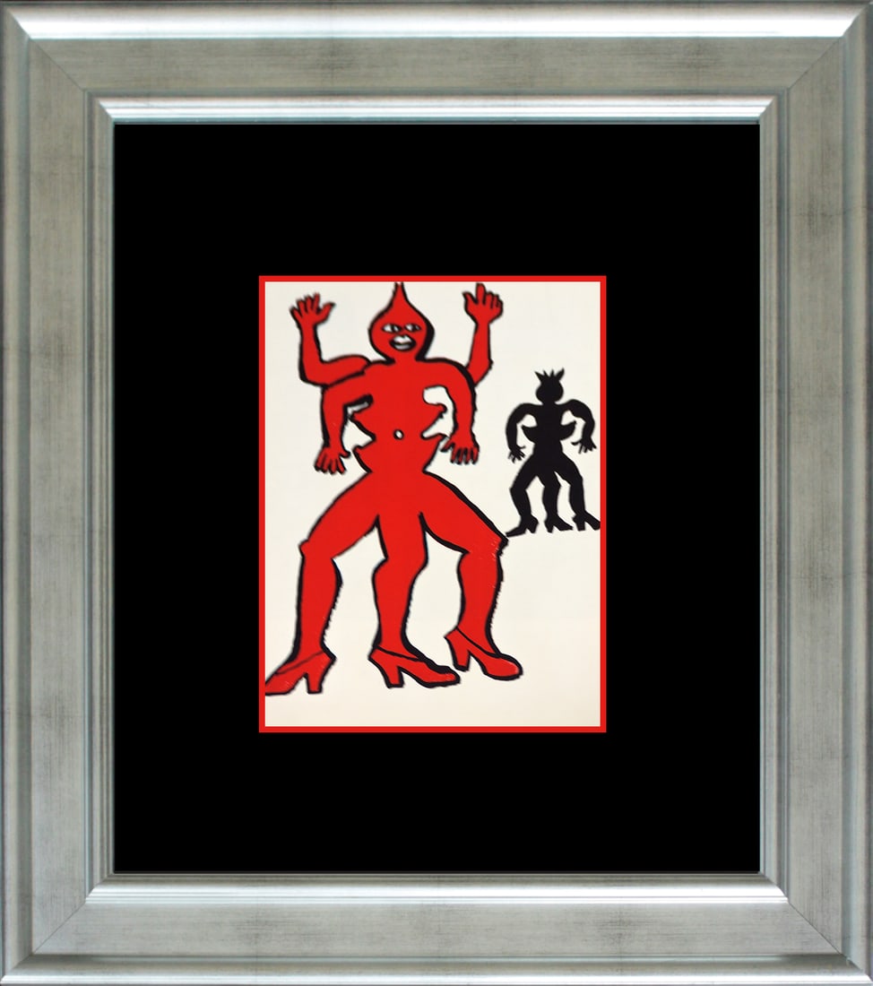Alexander Calder (American, 1898-1976) lithograph Calder printed 35 years ago Derriere le Miroir: Calder lithograph printed 35 years ago Derriere le Miroir 1970 published by Maeght in Paris. Custom framed. Approx 24x28 inches. Includes certificate of authenticity. Art Artwork Artist.