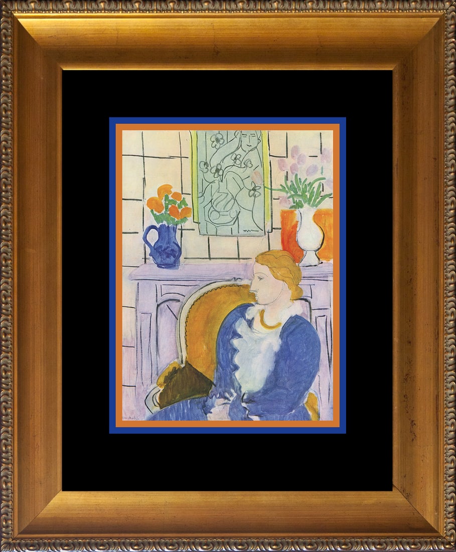 Henri Matisse (French 1869-1954) 1948 Lithograph: Henri Matisse (French 1869-1954) Lithograph from 1948. The signature is in the plate. Approx 24x20 inches. Professionally framed. Includes a certificate. Art Artwork Artist.