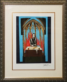 Salvador Dali (Spanish 1904-1989) lithograph limited edition Inferno 1978 Magician. Luxury: Salvador Dali (Spanish 1904-1989) lithograph limited edition Inferno 1978 Magician.Inferno Salvador Dali Limited Edition Lithograph Plate Signed and numbered. Custom framed. Includes certificate of au