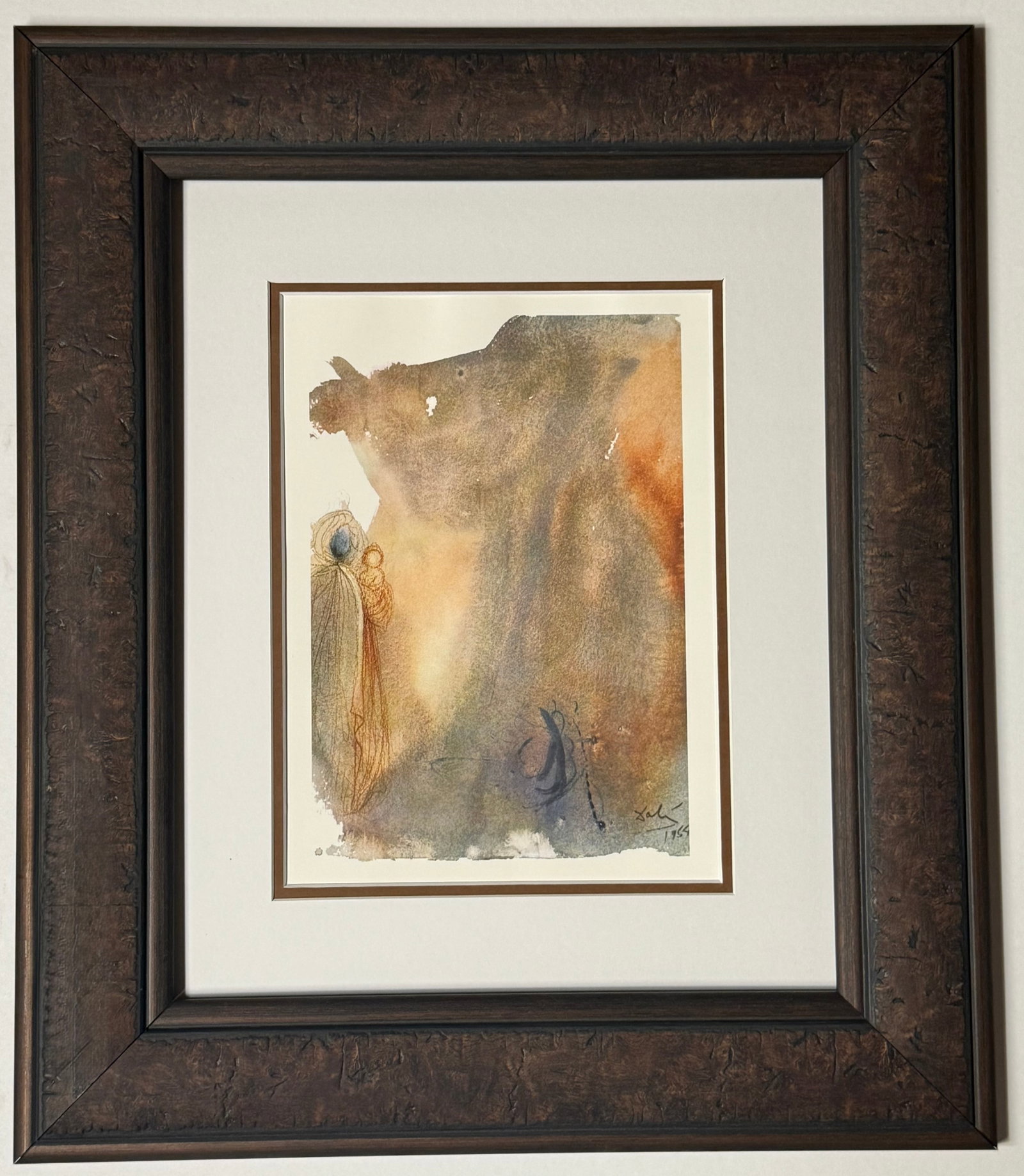 Salvador Dali (Spanish 1904-1989) Divine Comedy Lithograph from 1964. Luxury: Salvador Dali Divine Comedy Lithograph from 1964. Approx 24x20 inches custom framed. Image size is approx 14x10 inches Signed and includes certificate