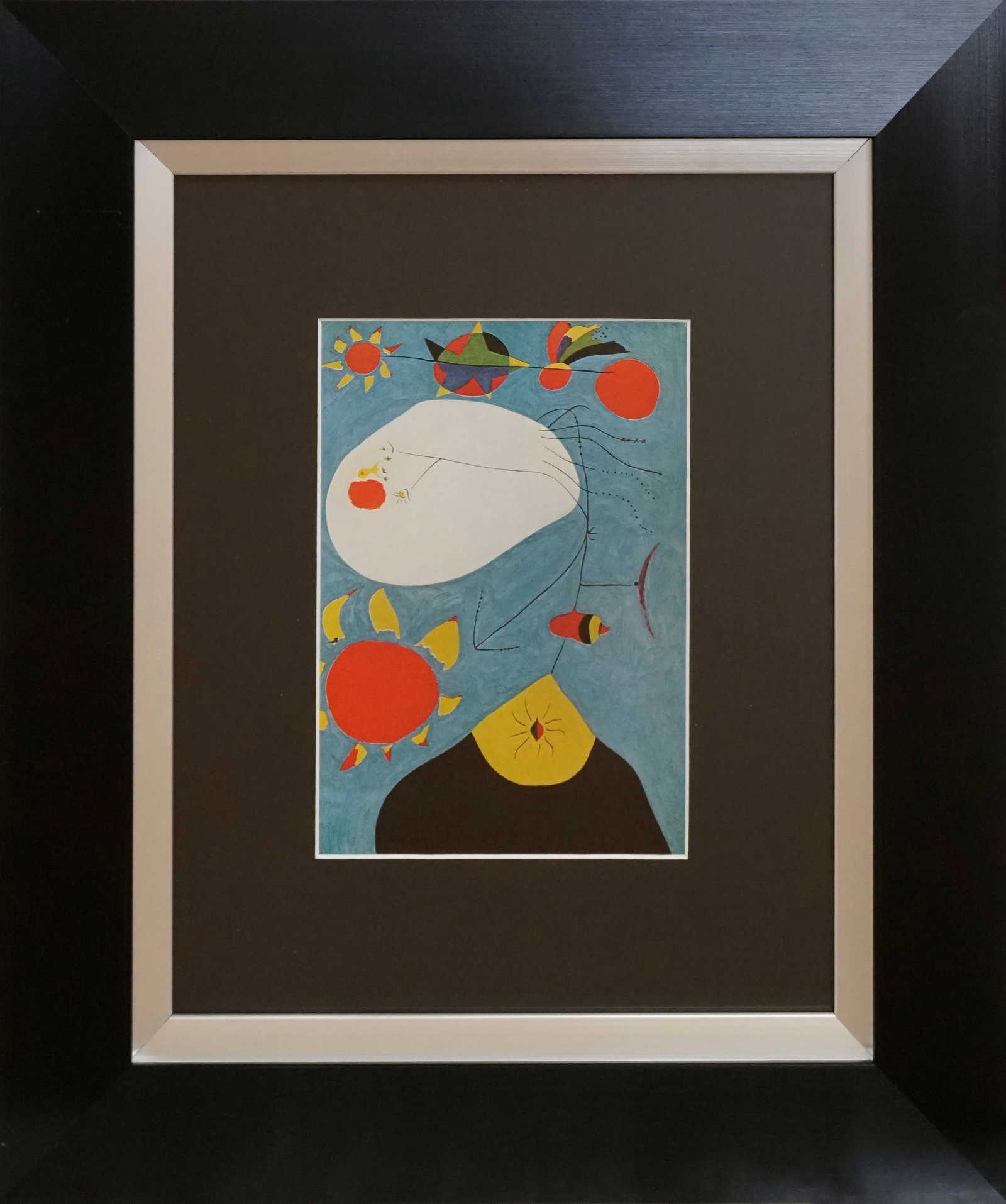 Joan Miro (Spanish 1893-1983) Color Plate Lithograph from 1968: Joan Miro (Spanish 1893-1983) Color Plate Lithograph from 1968 Includes certificate and is custom framed. Art Artwork Artist.