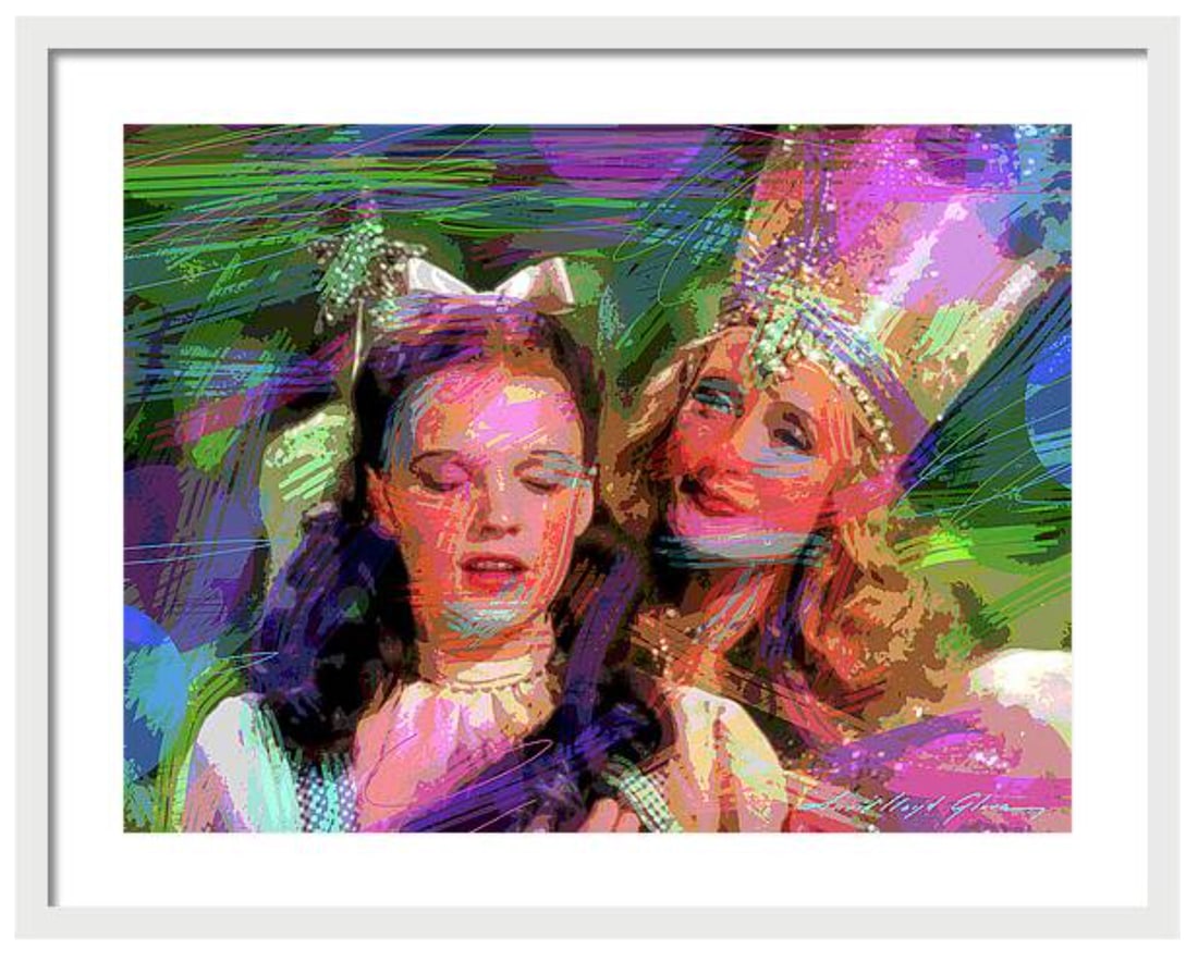 David Lloyd Glover (American 1949) The Good Witch Original Mixed Media Painting on canvas by David: The Good Witch Original Mixed Media Painting on canvas by David Lloyd Glover Hand signed by the artist Approx 24x18 inches image size. Custom framed Includes certificate of authenticity. Art Artwork A