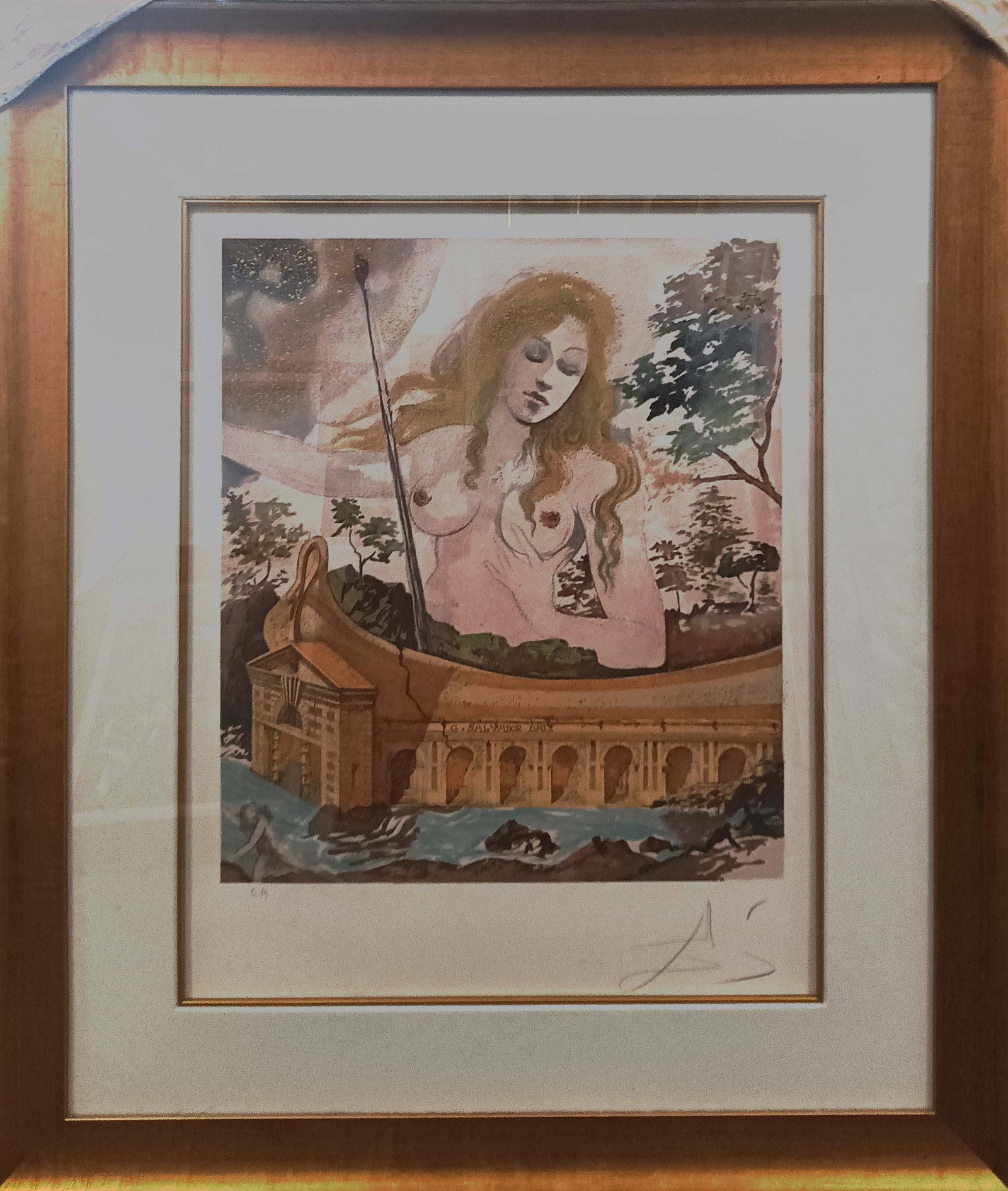Salvador Dali (Spanish 1904-1989) Limited Edition Etching in colors 1970 Luxury (1 of 1)