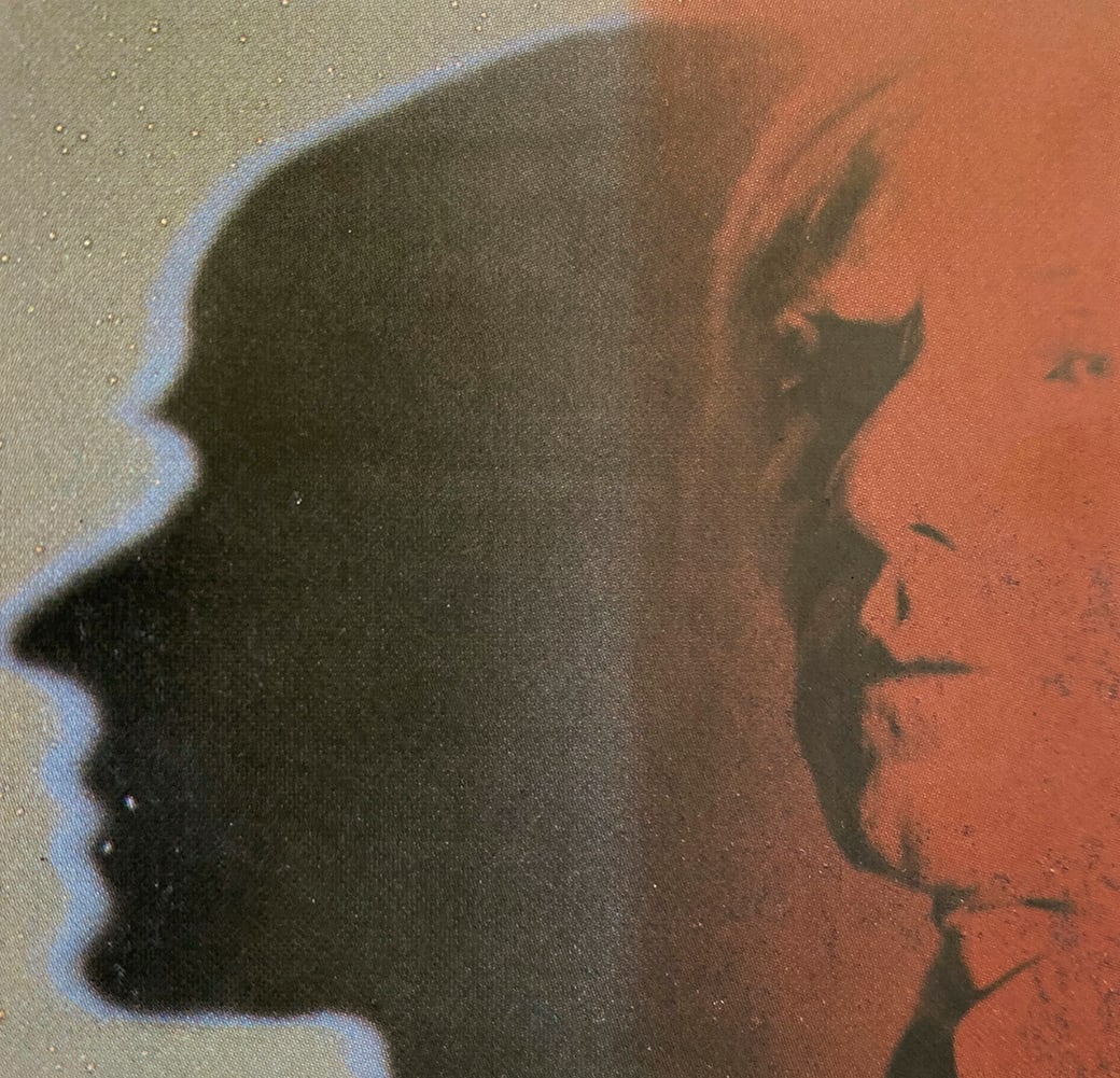 Andy Warhol (American 1928-1987) Screenprint The Shadow 1981 from the Myths Suite Serigraph: Andy Warhol (American 1928-1987) Andy Warhol the Shadow. Serigraph Screenprint and Colophon with Diamond Dust. 1981. 38x38 inches Approx. This working trial proof was made outside the regular edition 
