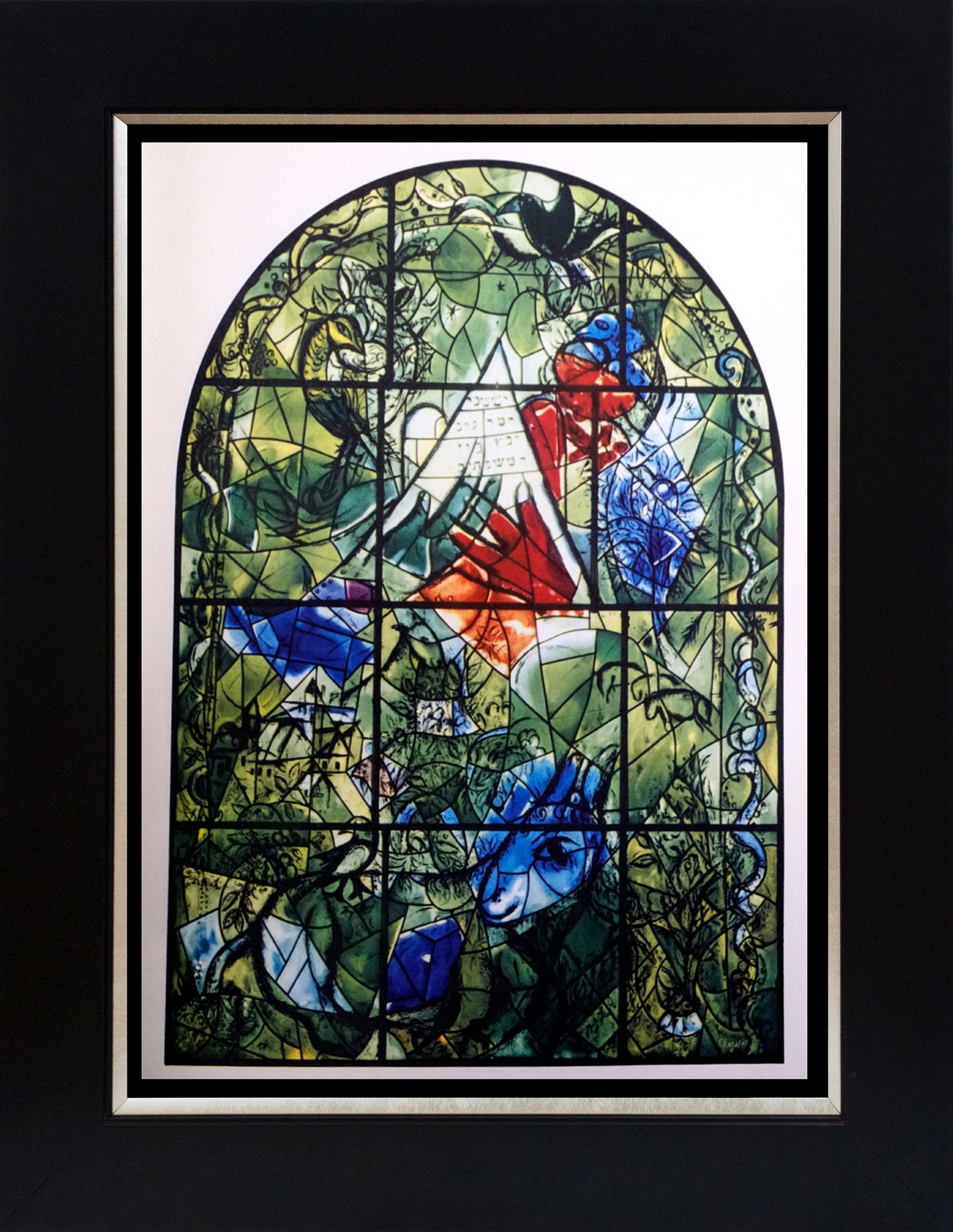 Marc Chagall (Russian-French 1887-1985) Marc Chagall Jerusalem Windows Lithograph from the 1960s: Marc Chagall (Russian-French 1887-1985 Marc Chagall Lithograph from 1968. Approx 24x20 inches. Custom framed. Includes certificate. Art Artwork Artist.