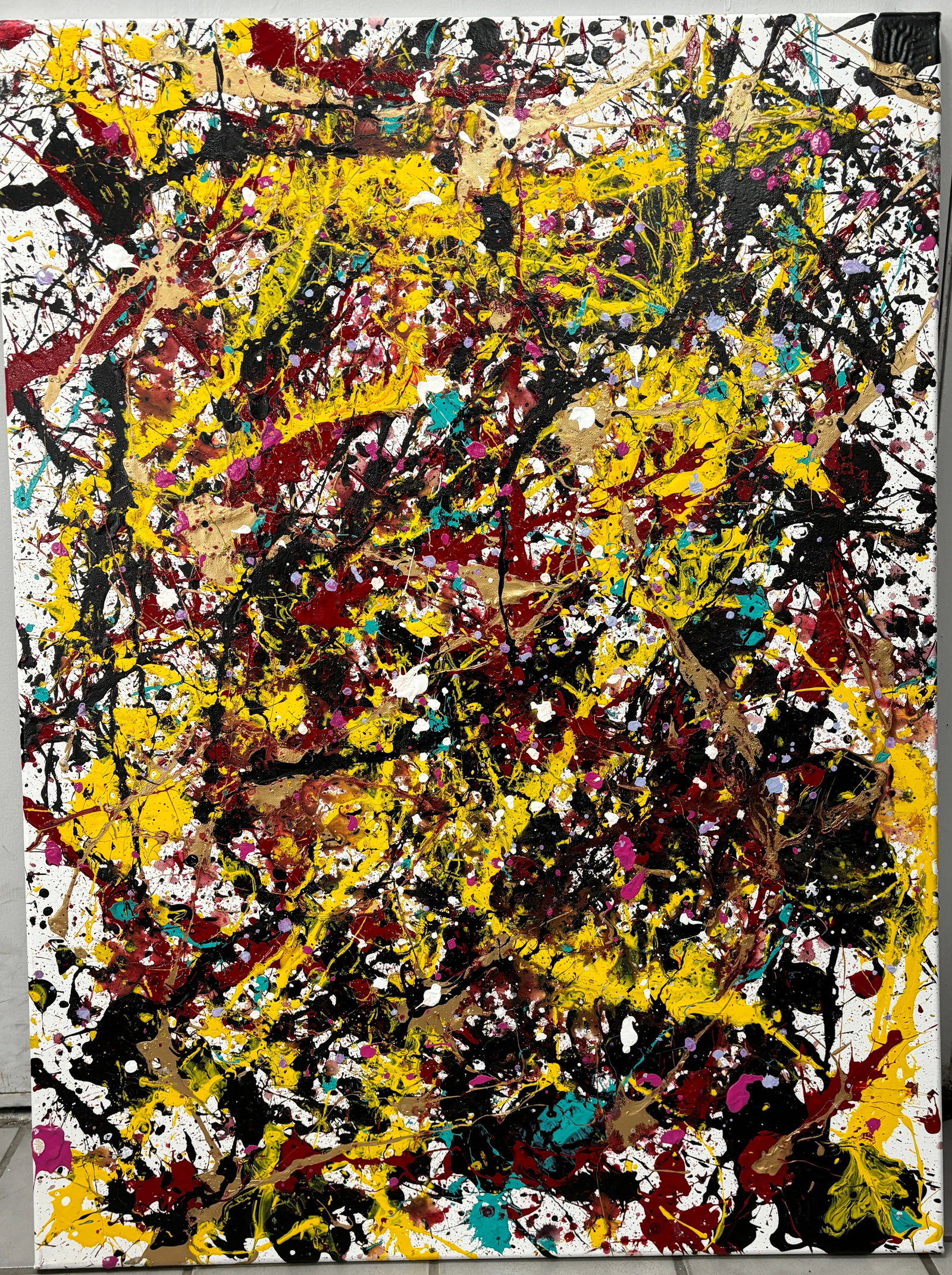 Michael Schofield (American 1947) Original Absract on canvas by Michael Schofield: Michael Schofield (American 1947) Original Absract on canvas by Michael Schofield Hand signed by the artist. One of a kind original. Includes certificate of authenticity Approx 40x30 inches image size