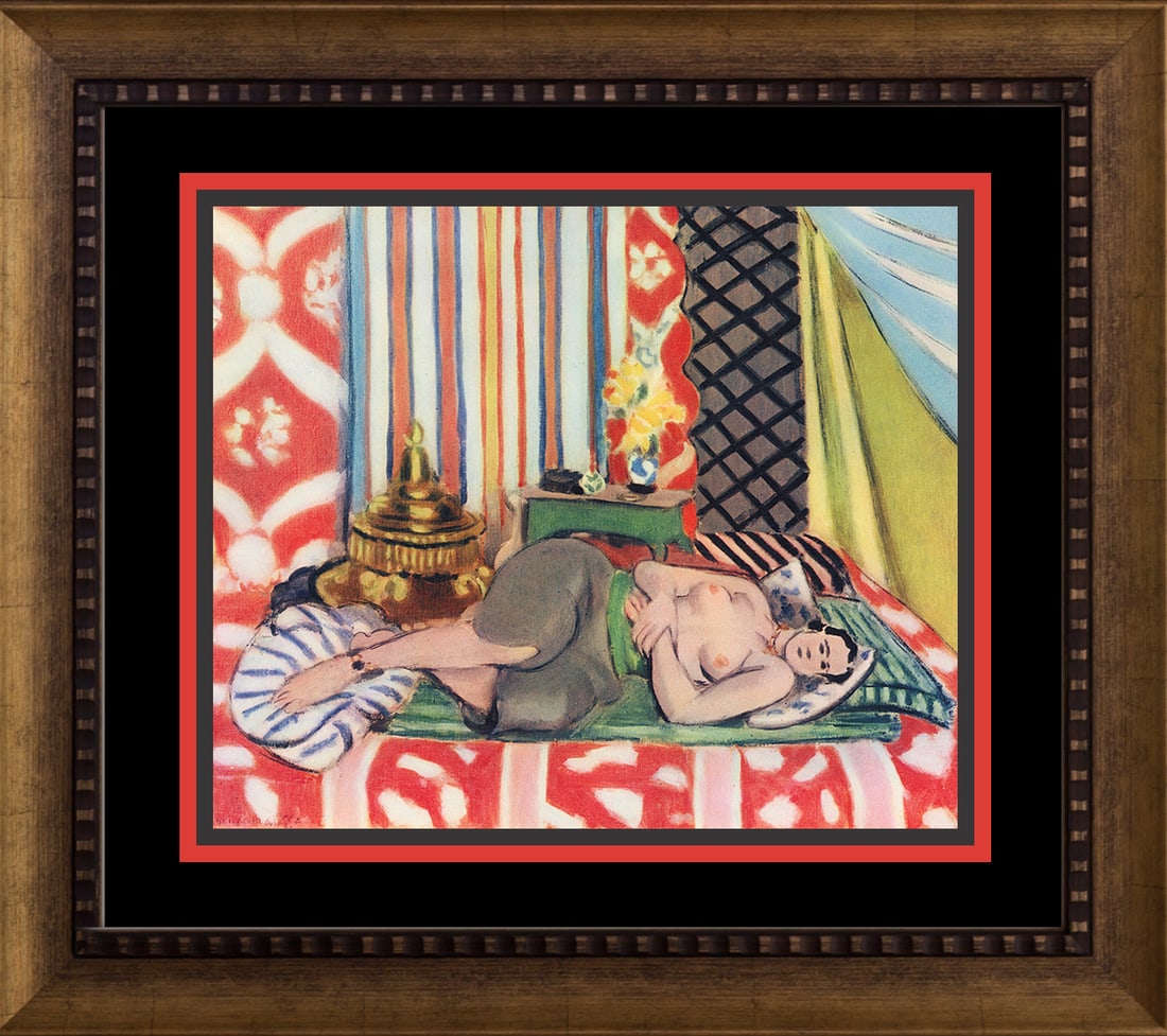 Henri Matisse (French 1869-1954) Lithograph from 1948: Henri Matisse (French 1869-1954) Lithograph from 1948. The signature is in the plate. Approx 24x20 inches. Professionally framed. Includes a certificate. Art Artwork Artist.