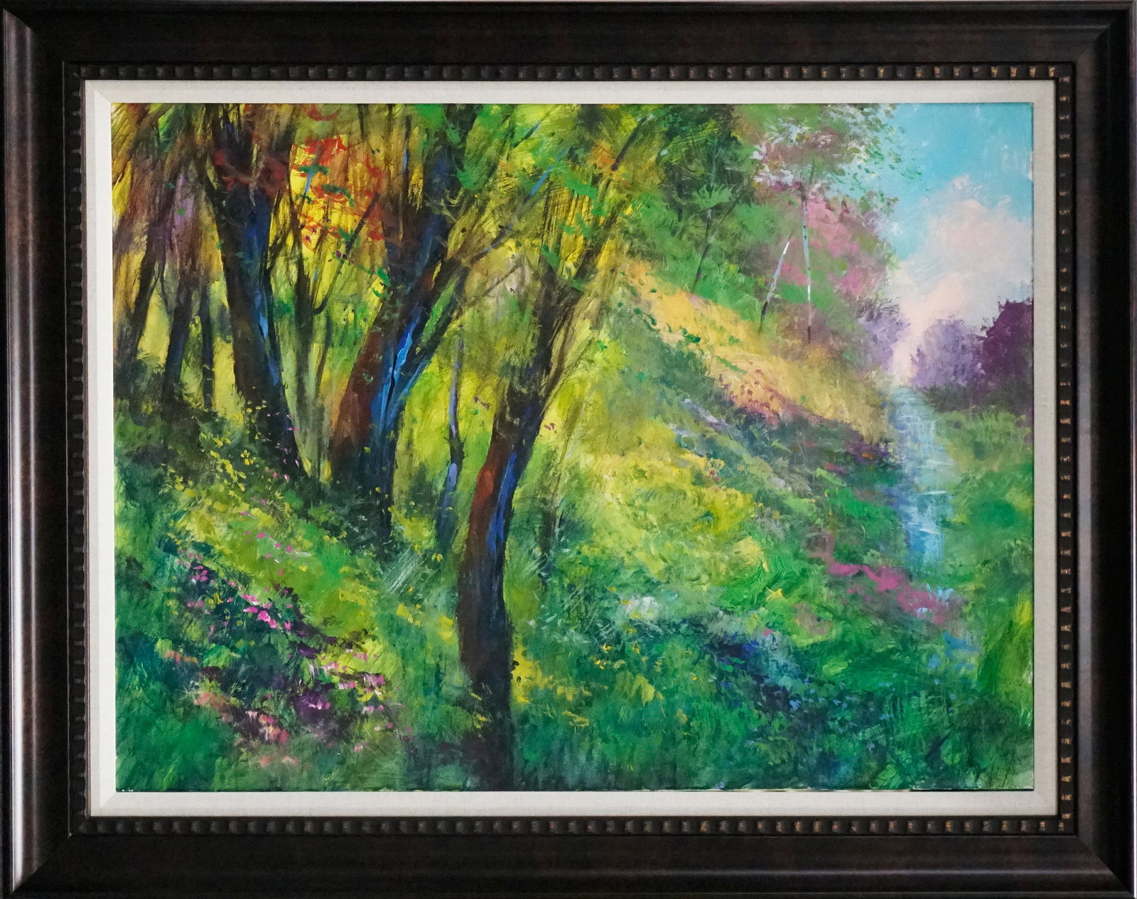Michael Schofield (American 1947) Original painting Landscape by Michael Schofield: Michael Schofield (American 1947) Landscape Original. 40 x 30 inches approx. One of a kind original. Hand signed by the artist. Includes certificate of authenticity. This work was purchased directly f