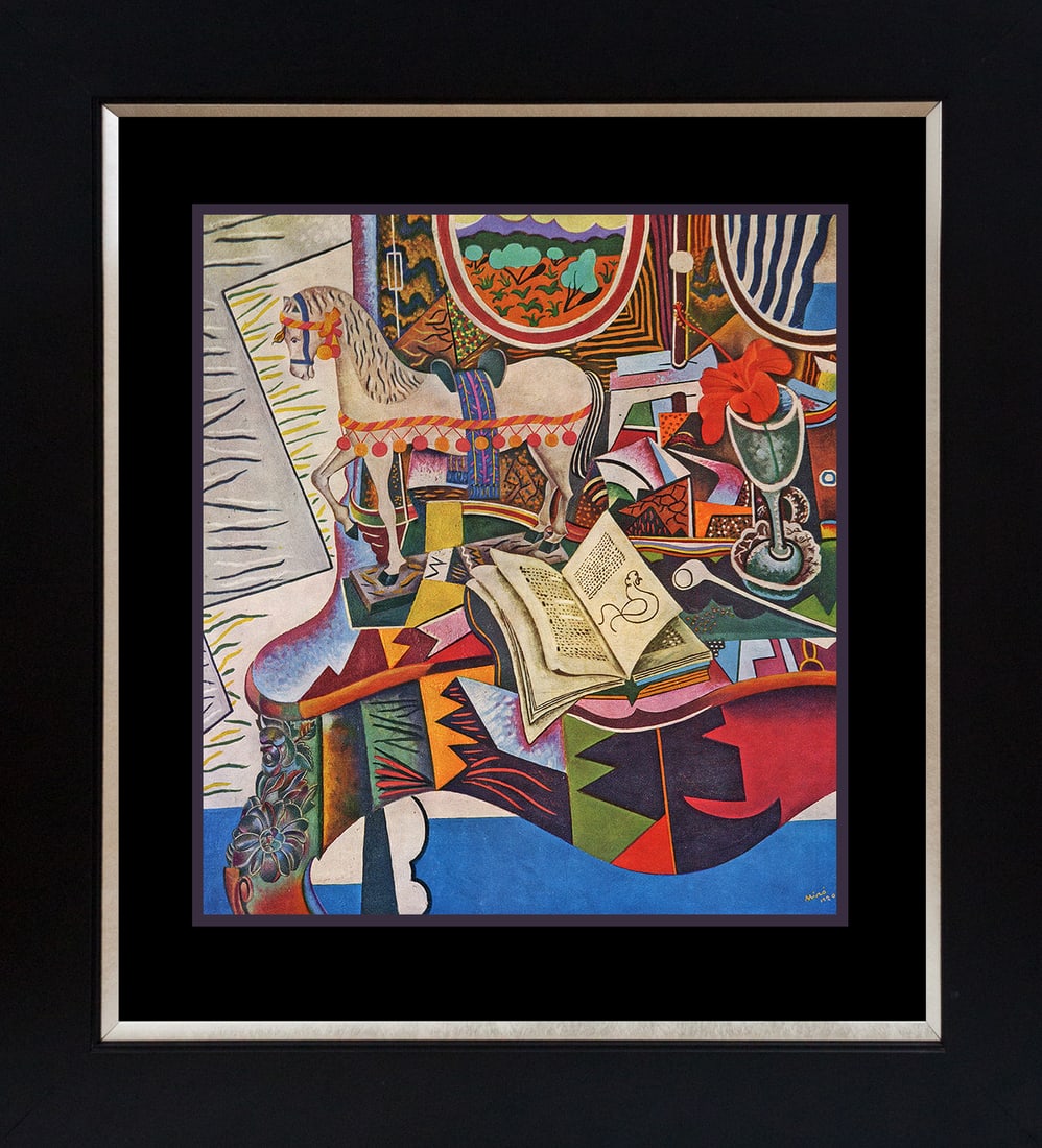 Joan Miro (Spanish 1893-1983) Color Plate Lithograph: Joan Miro (Spanish 1893-1983) Color Plate Lithograph. Printed in 1968. Custom framed. Includes Certificate of Authenticity. Approx 24x26 inches. Art Artwork Artist.