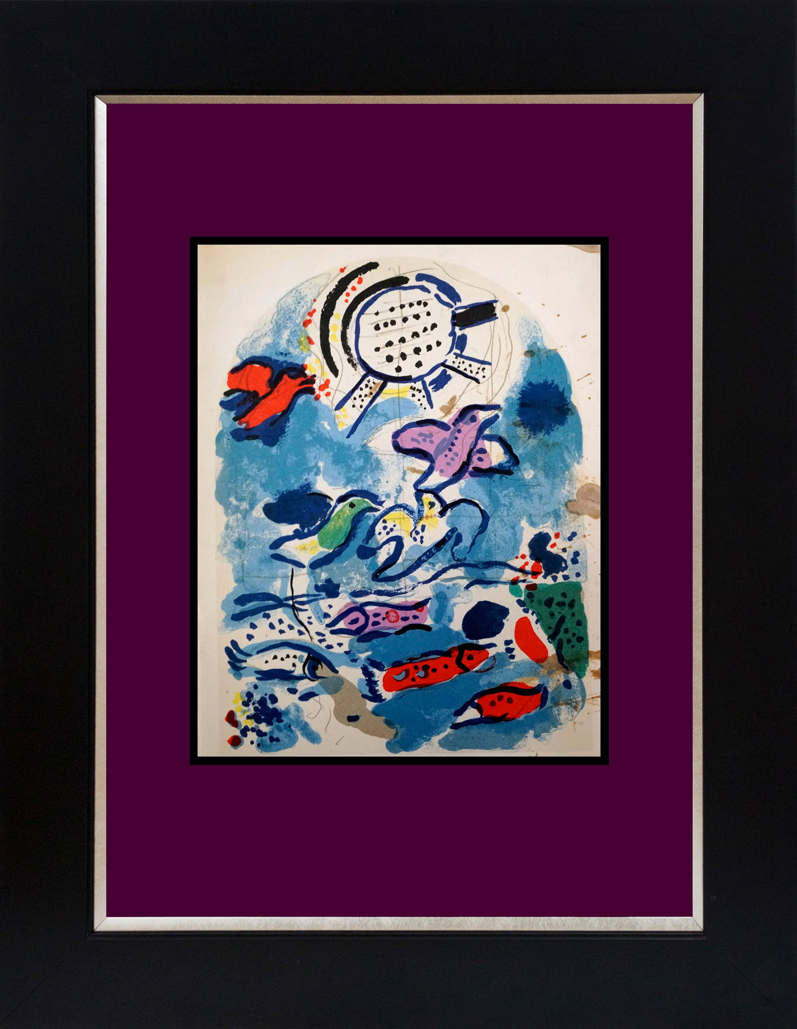 Marc Chagall (Russian-French 1887-1985) Marc Chagall Jerusalem Windows Lithograph from the 1960s (1 of 1)