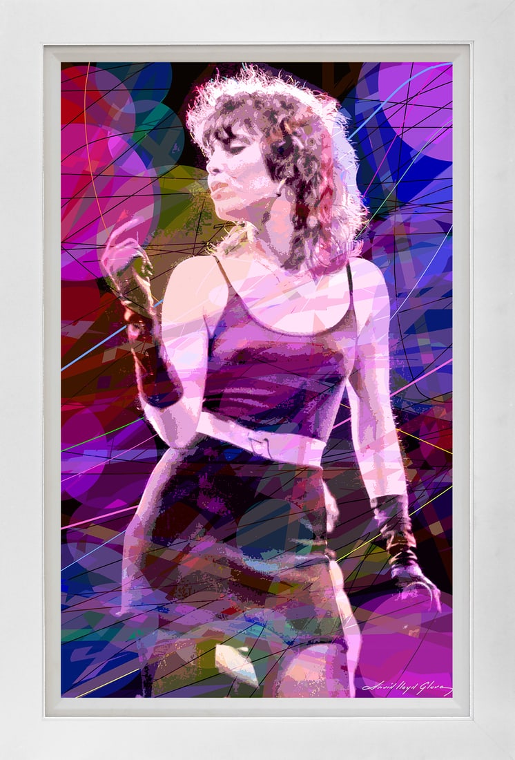 David Lloyd Glover (American 1949) Pat Benatar Hand Embellished Painting on canvas by David Lloyd: Pat Benatar Hand Embellished Painting on canvas by David Lloyd Glover Hand signed by the artist. On canvas. Approx image size 18x24 inches. Custom framed and includes certificate. Art Artwork Artist.