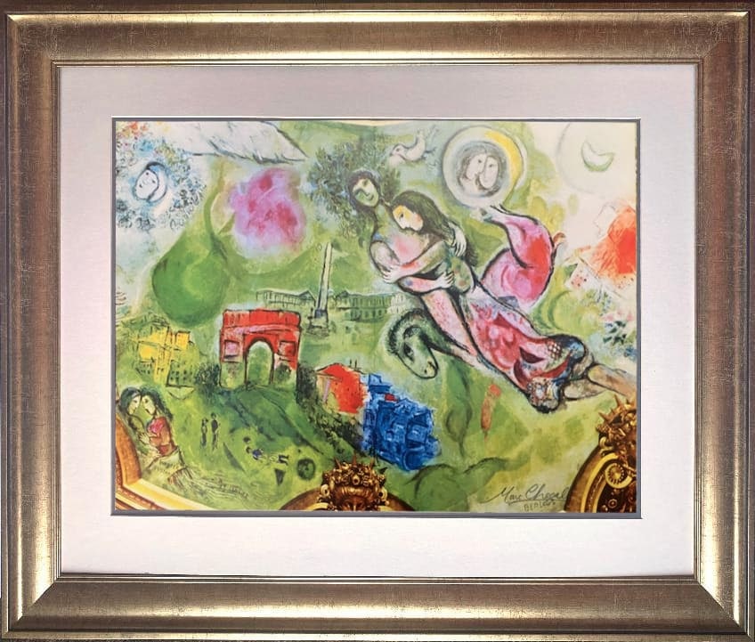 Marc Chagall (Russian-French 1887-1985) Marc Chagall Lithograph Hand signed Romeo and Juliet (1 of 1)