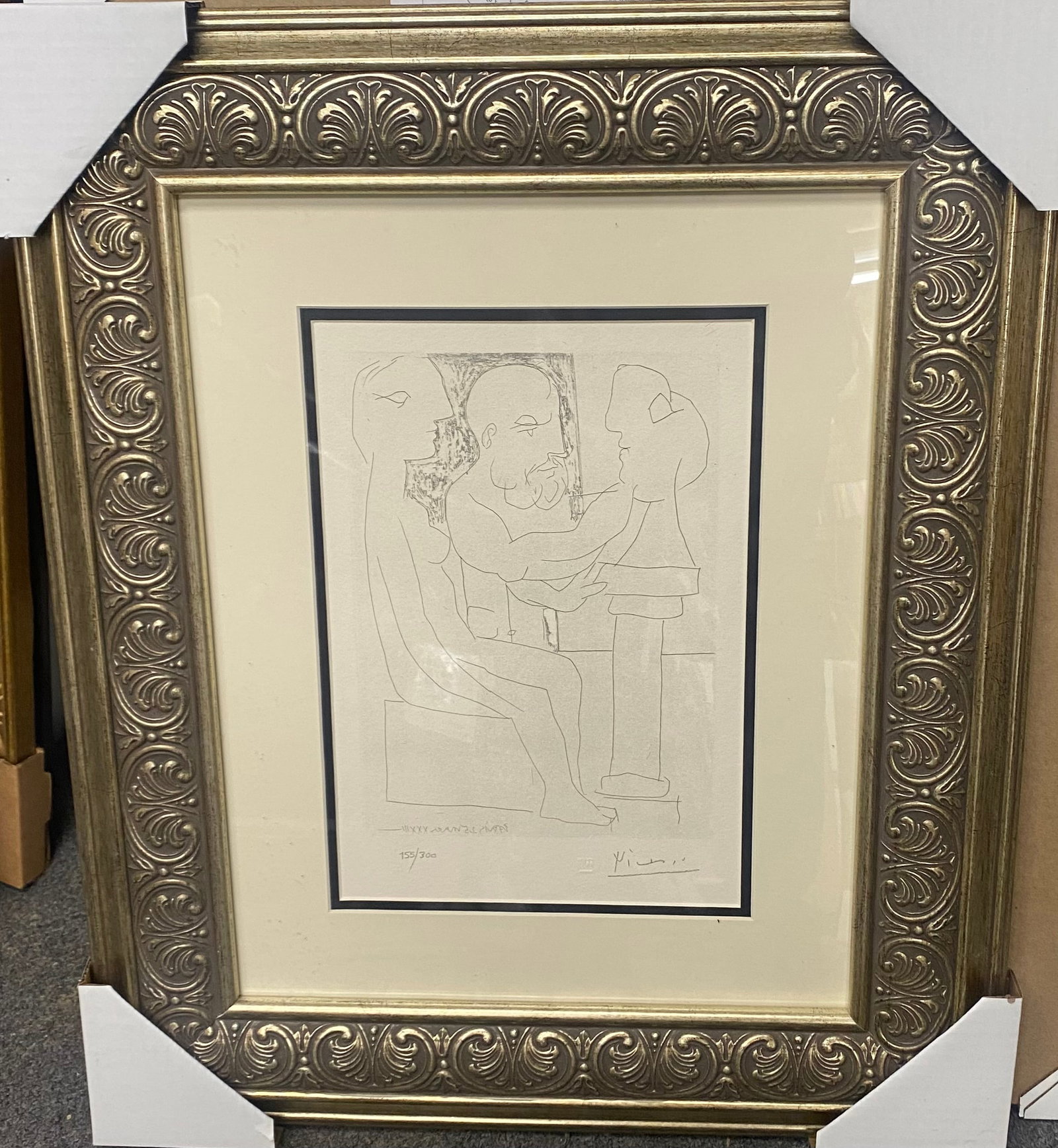 Pablo Picasso (Spanish 1881-1973) lithograph numbered limited edition of 300 with official Museum: Pablo Picasso (Spanish 1881-1973) Lithograph from 1990-1992 Suite Vollard. Authorized by the Picasso Family. Each piece is numbered from an edition of 300, and includes the museum stamp on the back wi