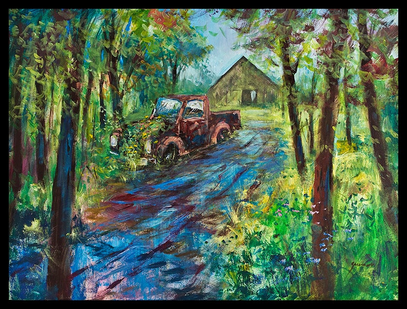 Michael Schofield (American 1947) Canvas. Original painting on canvas: Michael Schofield (American 1947) Original Landscape on canvas. Hand signed by the artist. Approx 36 x 48inches. Includes certificate of authenticity. Custom framed. This work was purchased directly f