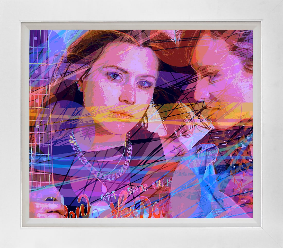 David Lloyd Glover (American 1949) Larkin Poe on canvas David Lloyd Glover Mixed Media original: Larkin Poe Mixed Media Original David Lloyd Glover. Mixed Media Original Painting on canvas David Lloyd Glover. One of a kind. Hand signed by the artist. On canvas. Approx 24x24 inches image size. Cus