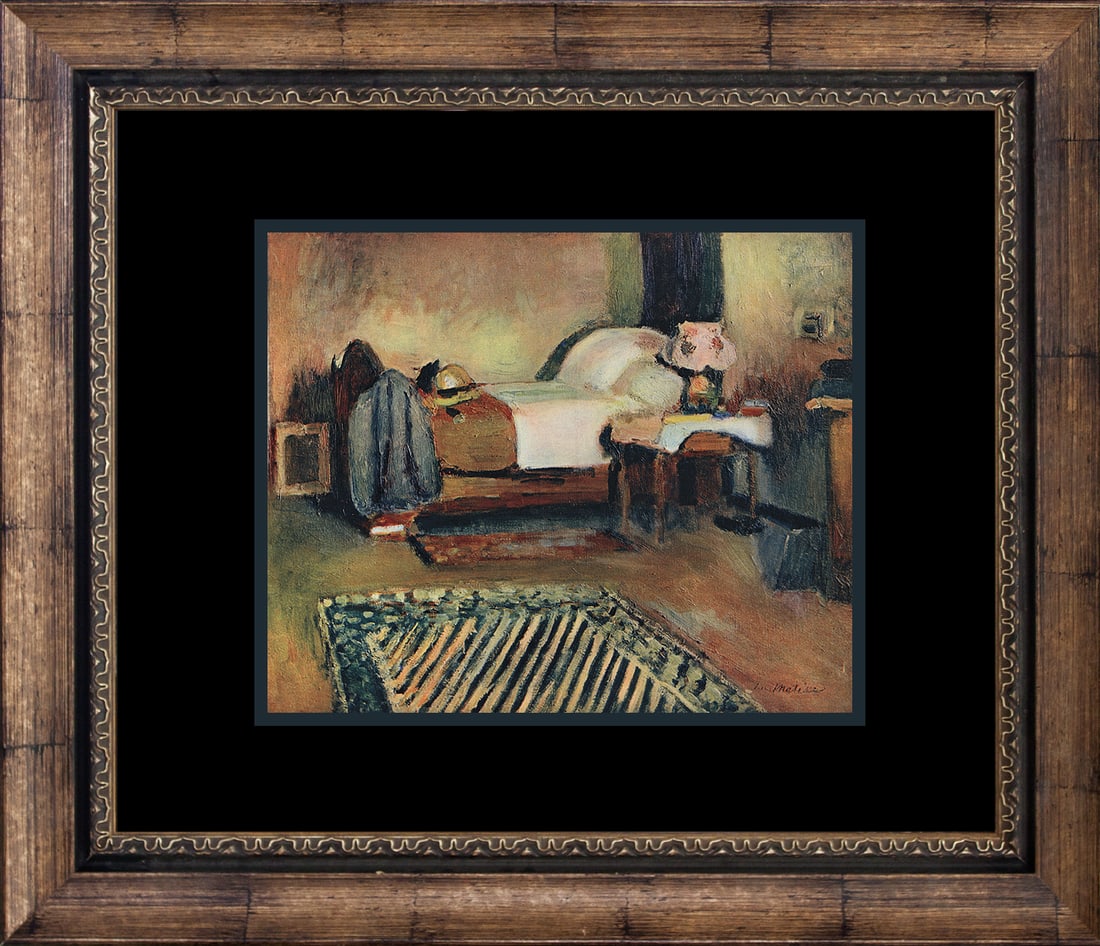 Henri Matisse (French 1869-1954) Lithograph from 1948: Henri Matisse (French 1869-1954) Lithograph from 1948Henri Matisse Lithograph from 1948. The signature is in the plate. Approx 24x20 inches. Professionally framed. Includes a certificate. Art Artwork 