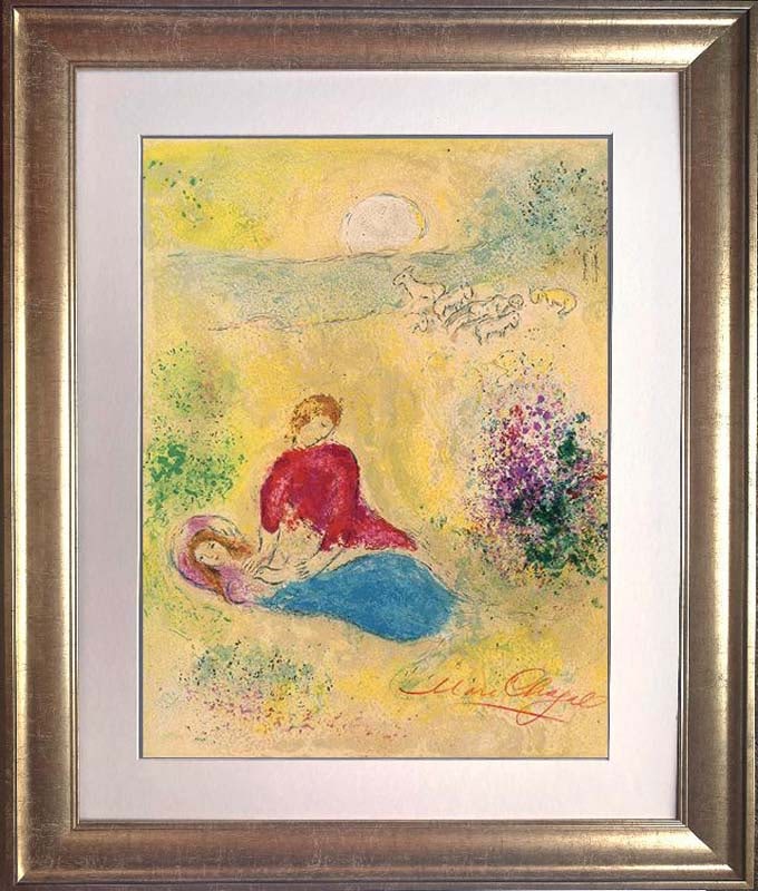 Marc Chagall (Russian-French 1887-1985) Marc Chagall Hand signed Lithograph (1 of 1)