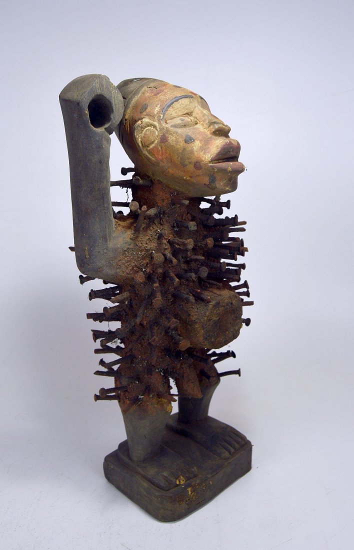 Kongo Nail fetish sculpture , African Tribal Art (1 of 5)