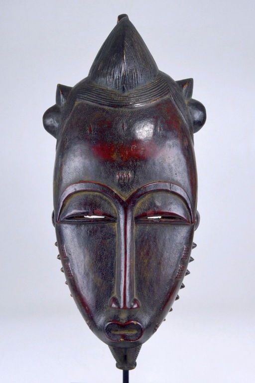 Handsome Old Baule Mblo Portrait Mask African