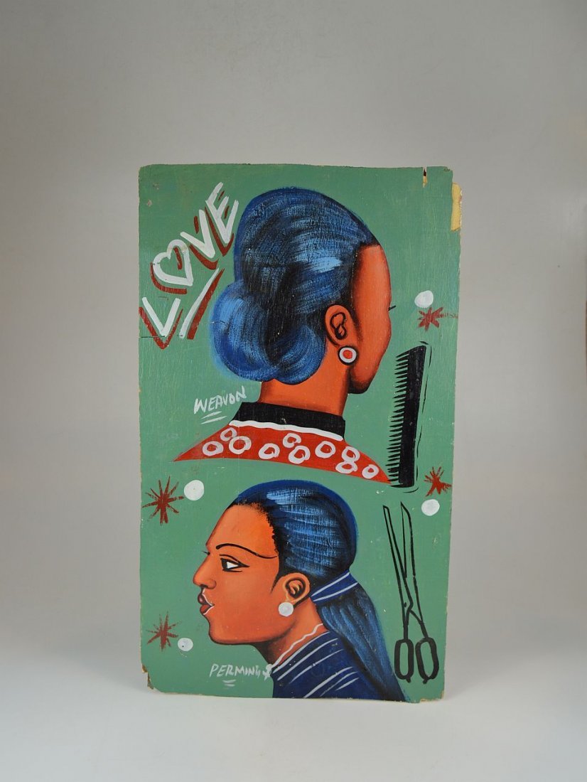 LOVE-Vintage-African-Babershop-Sign-from-Ghana-African (1 of 3)