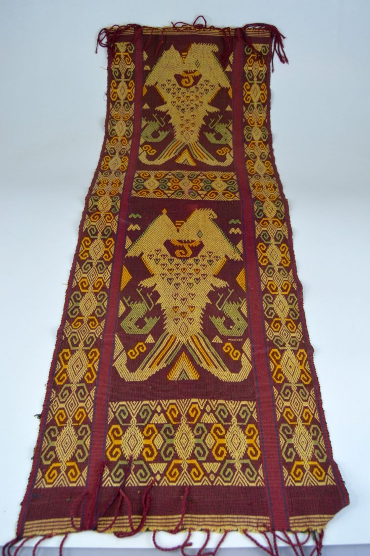 Rare Sumba Woven Panel with Lobster & Prawn motif (1 of 6)