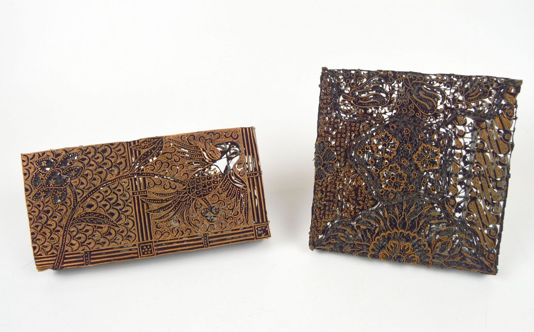 Pair of Very fine Old Batik Stamps from Java (1 of 5)