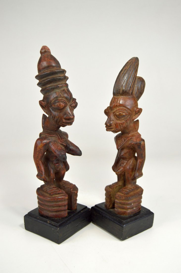 A pair of Yoruba Ibeji twin idols from Nigeria (1 of 7)