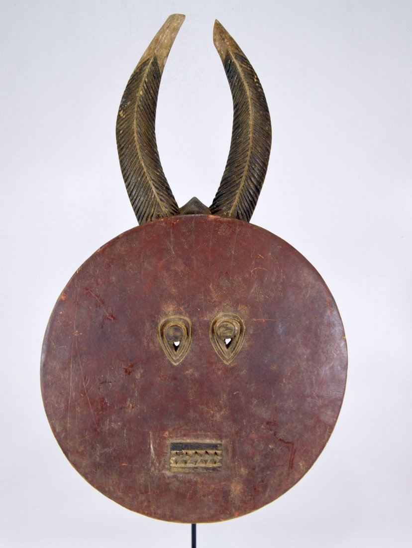 Large Red Baule Goli festival mask, African Art (1 of 8)