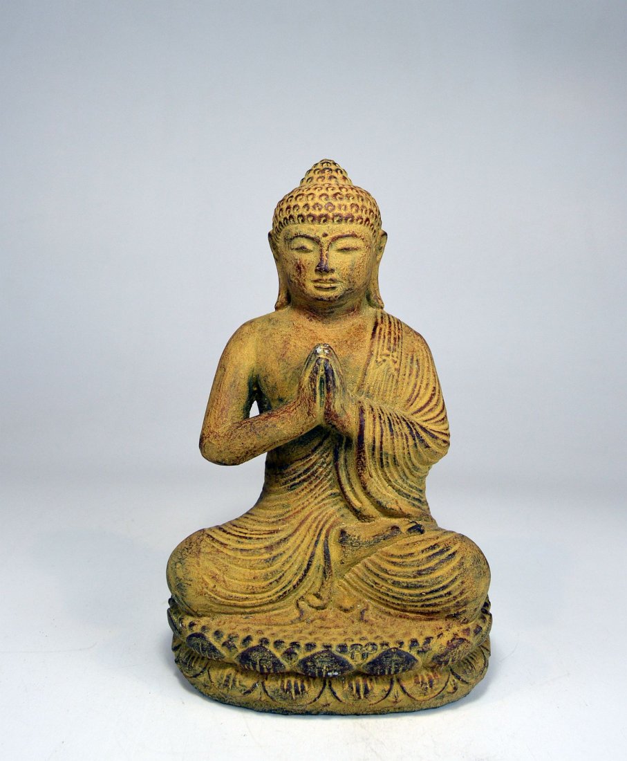 Stone Buddha figure, Meditating Buddha from Bali (1 of 3)