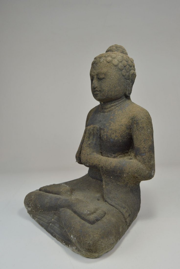 Large heavy Stone Buddha Image from Bali, Indonesia (1 of 4)