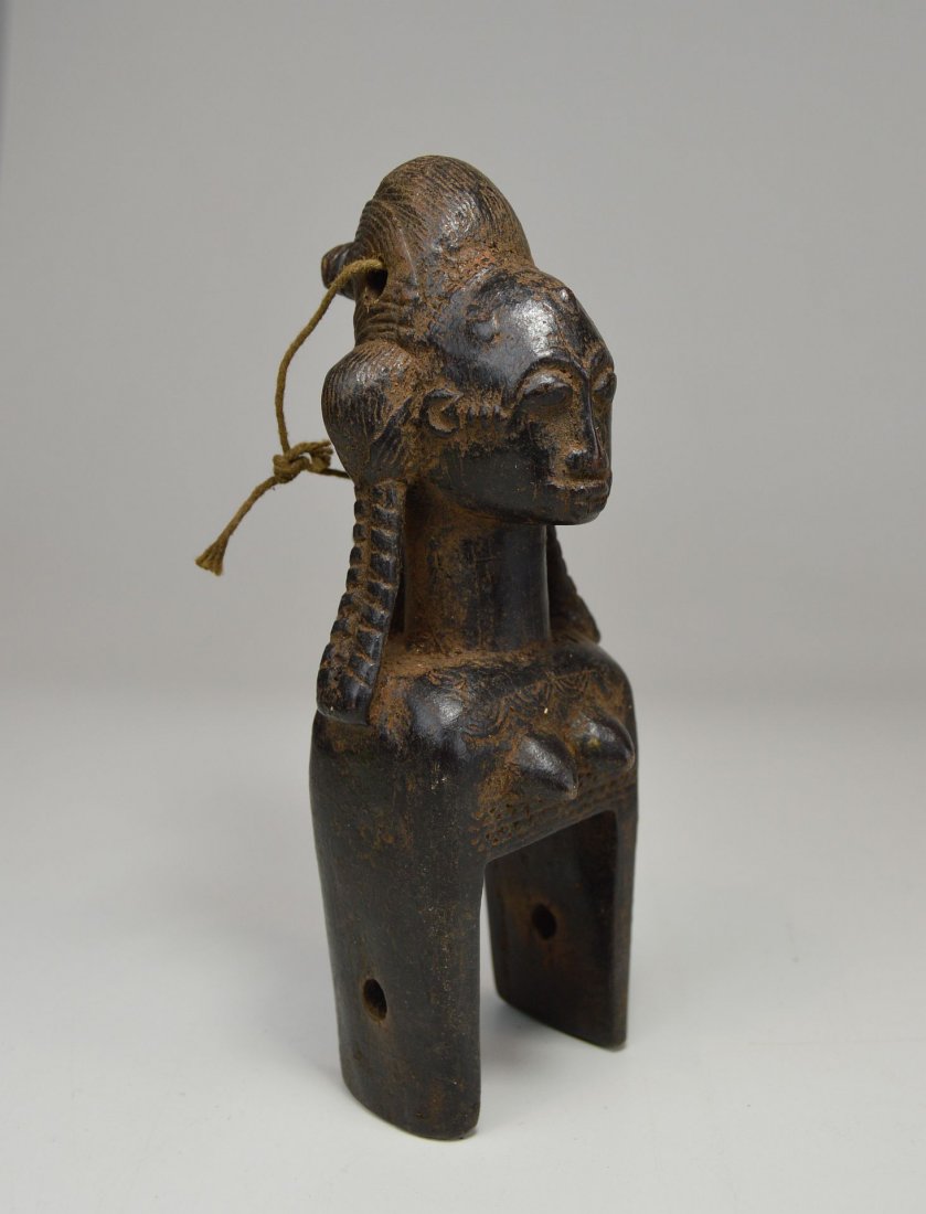 Baule Heddle Weaving Loom Pulley with Female ancestor (1 of 4)