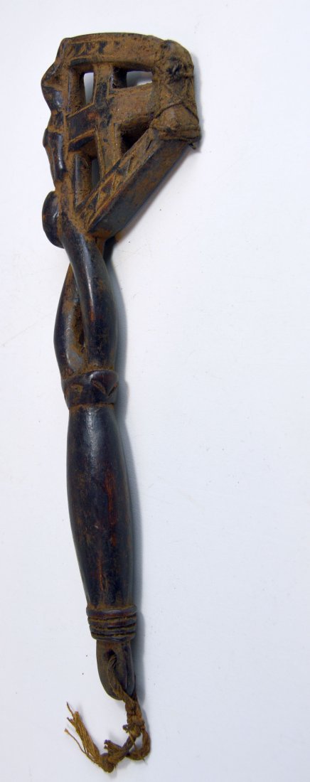 Baule Gong Striker carved Mallet, African Art (1 of 3)