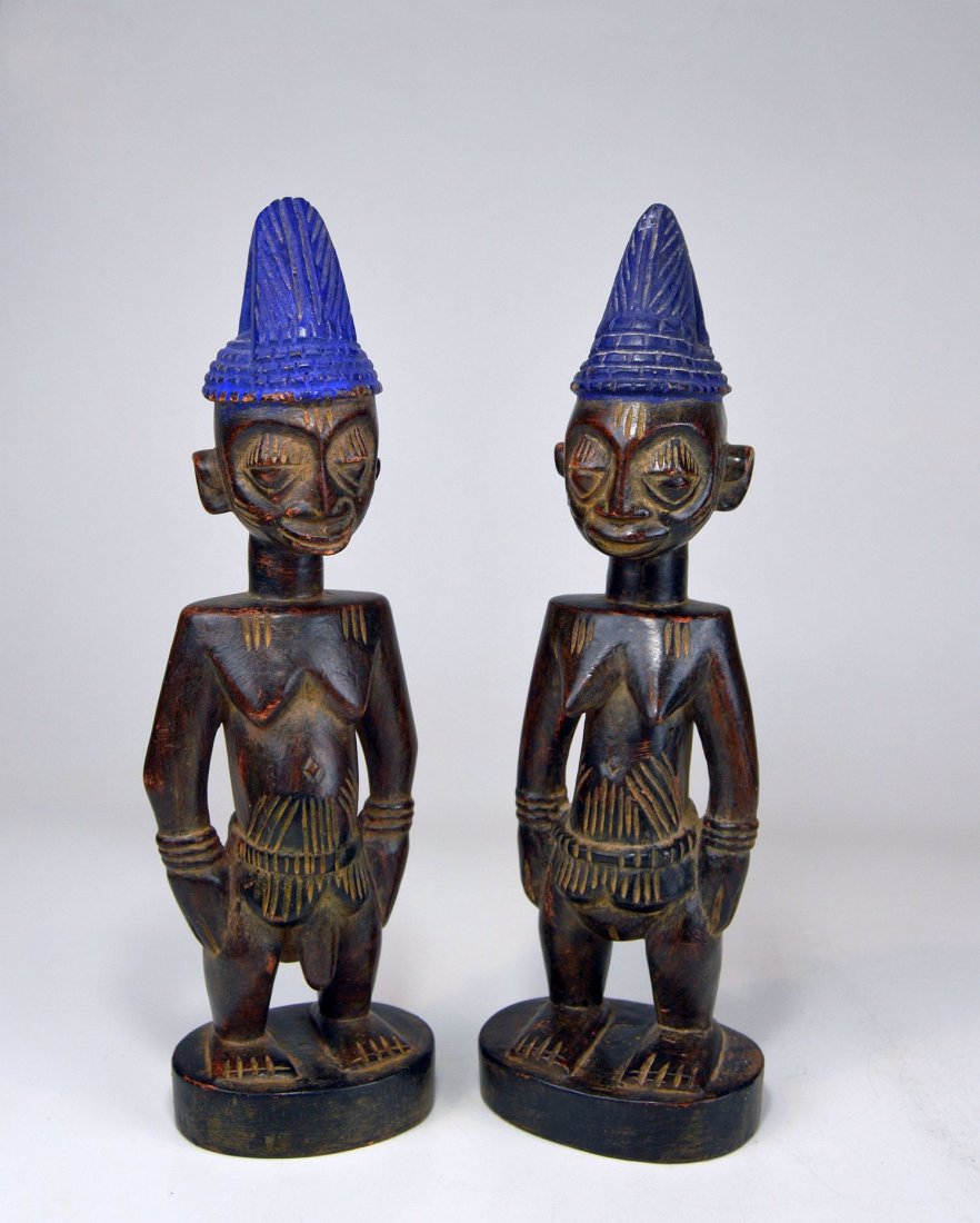 A Pair of Yoruba Ibeji Twin Idols, African Art (1 of 4)