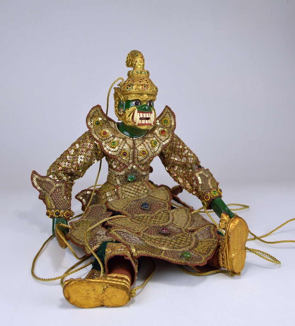 Large Vintage Burma marionette Puppet of the Demon King (1 of 6)