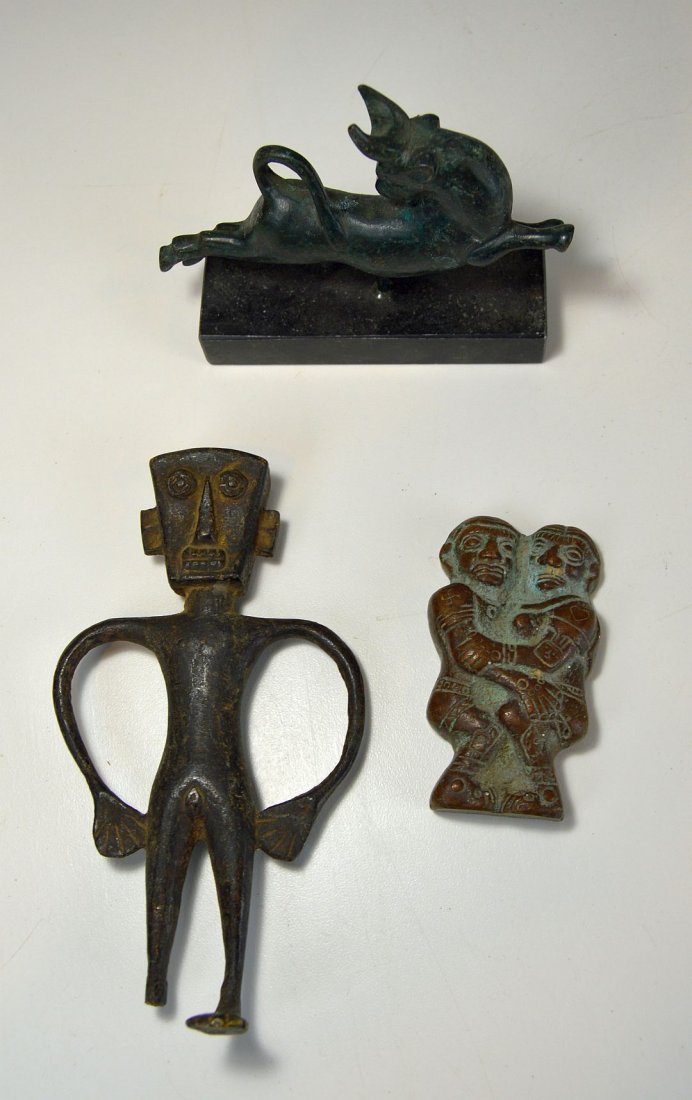 Lot of 3 bronze from Indonesia, Greece and Peru (1 of 3)