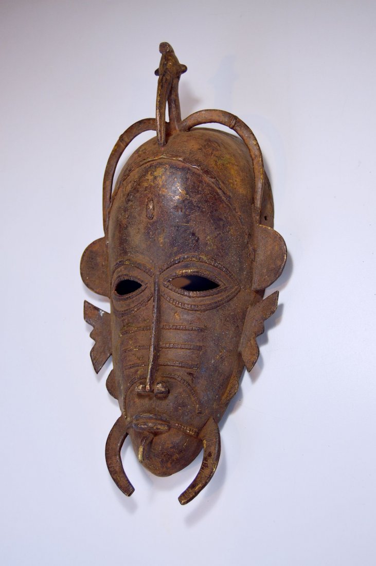 A Fine Vintage Senufo bronze African mask (1 of 5)