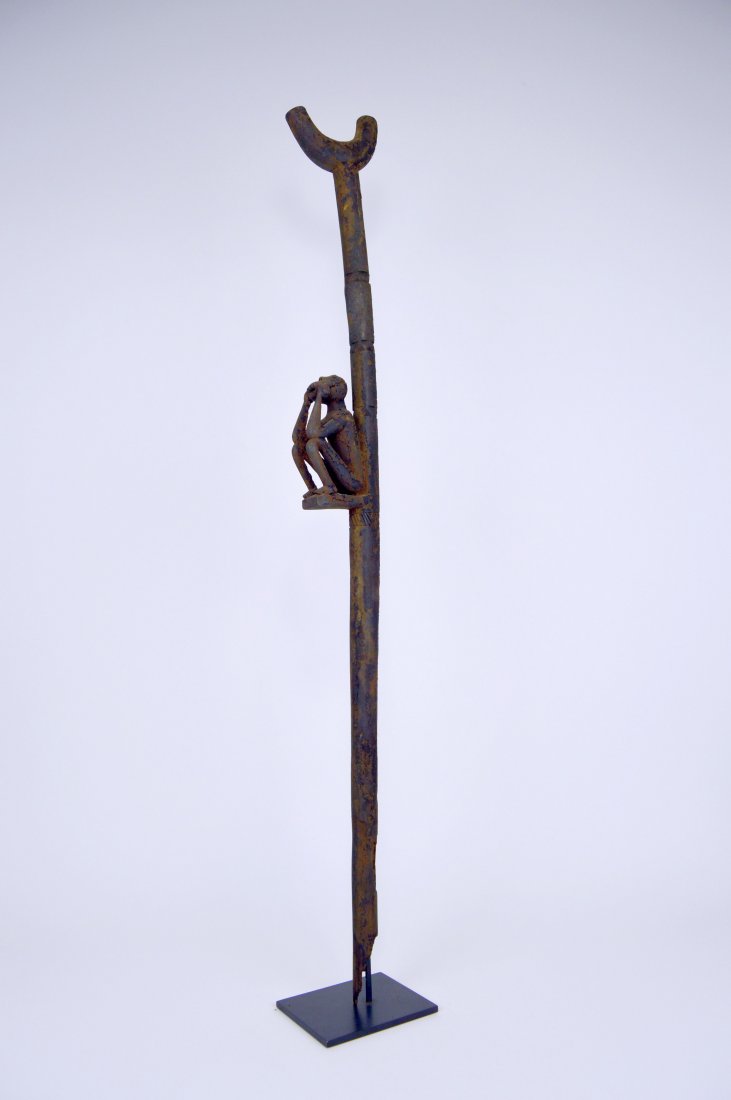Rare Old Fon Cane Shrine fetish Object Monkey motif (1 of 8)