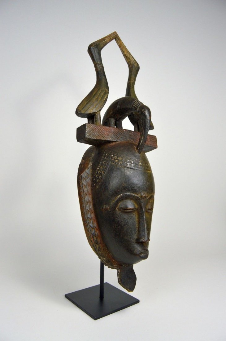 Lovely Baule African mask with Avian finial African Art (1 of 6)